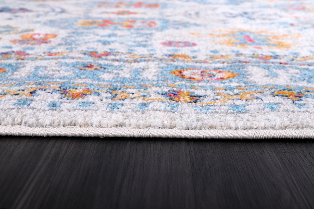 Vintage Area Rug 7650 – Cream Distressed Medallion