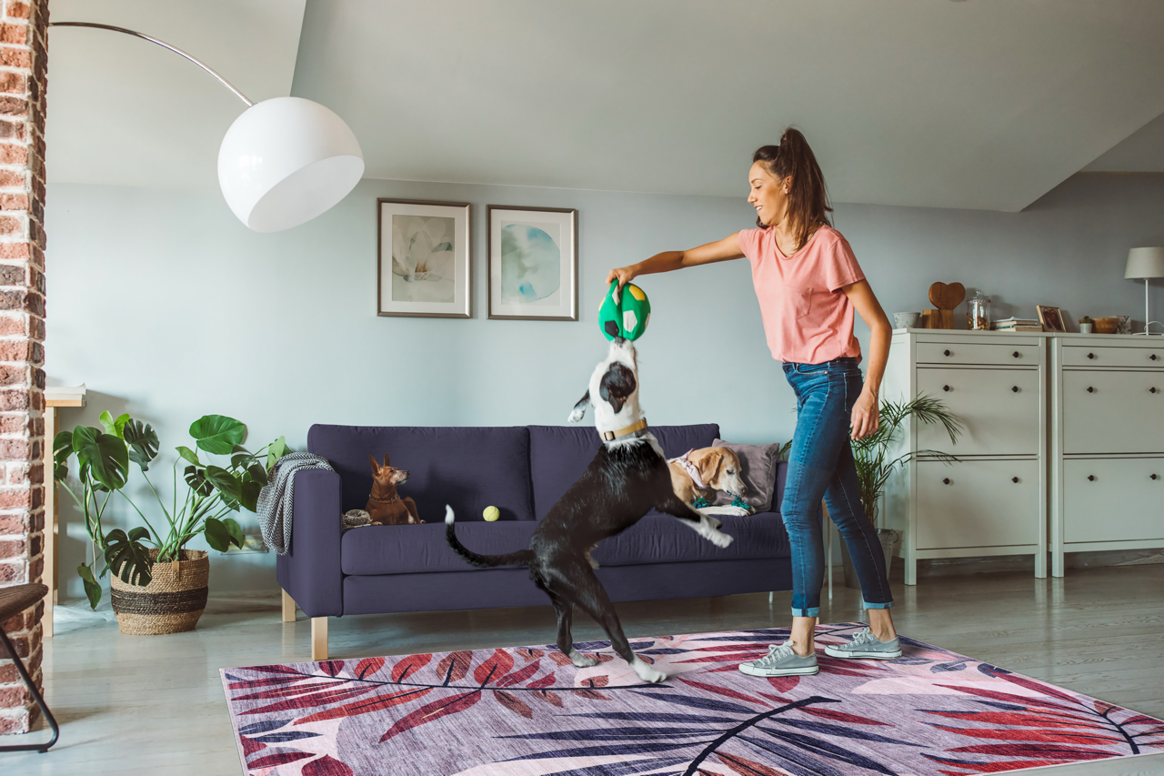 Netline Home Rugs Depot Modern Beige Floral Washable Rug Design 3001