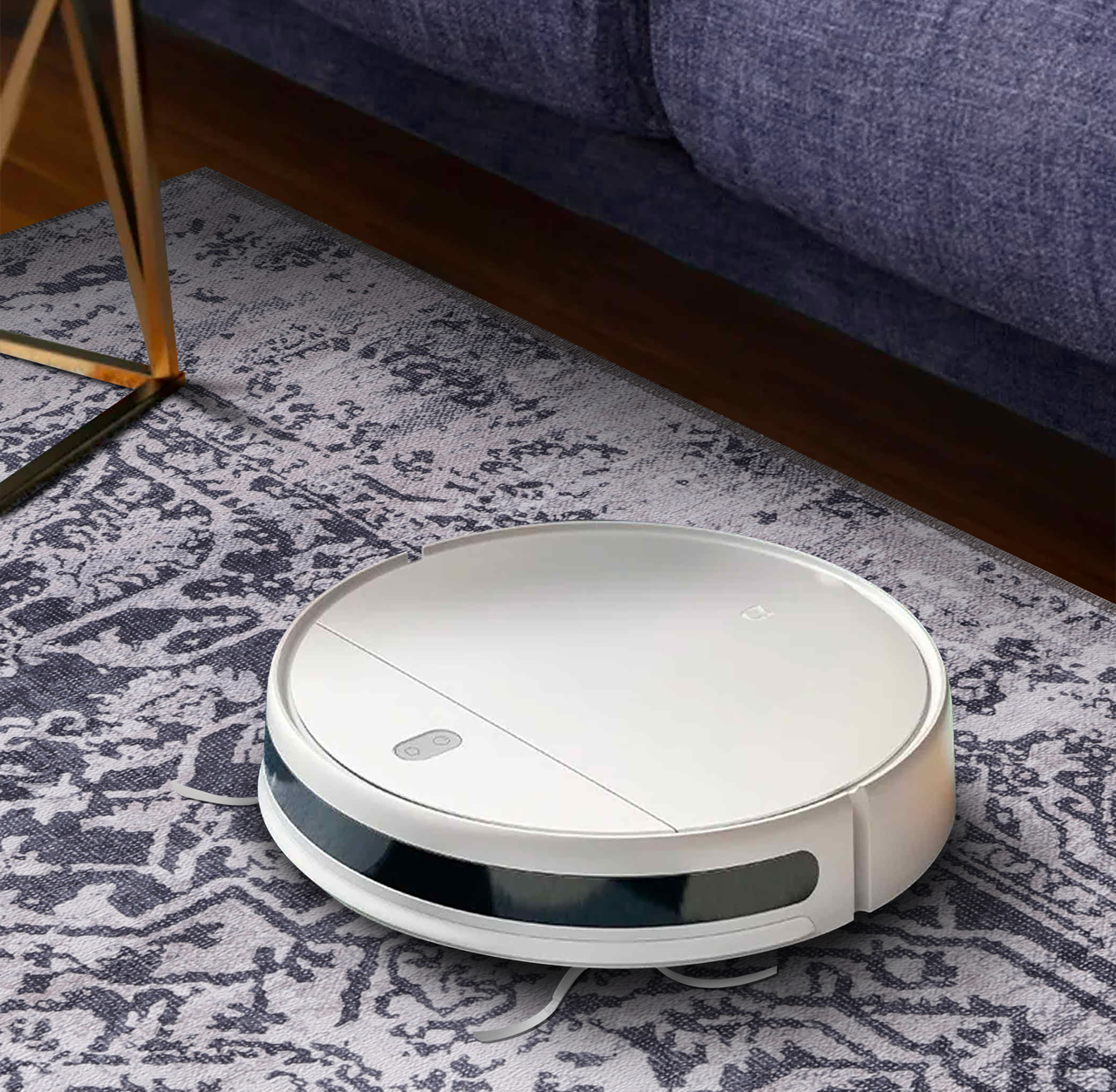 Netline Home Rugs Depot Traditional Blue Abstract Washable Rug Design 1338