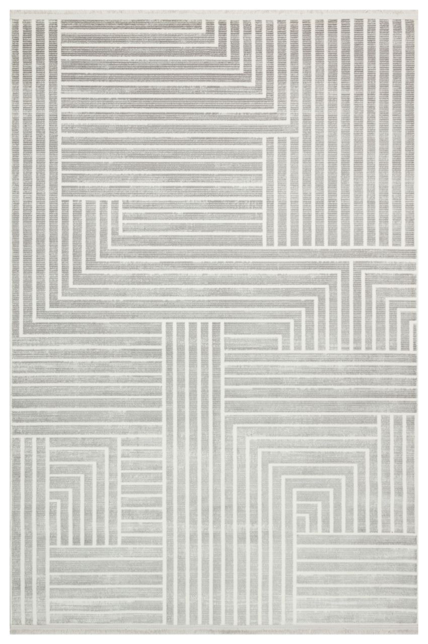 Tappeto moderno grigio Netline Home Rugs Depot Cunda CN015 – 100% acrilico, anti-pelucchi, facile da pulire, resistente | Camera da letto, studio, cameretta, ingresso