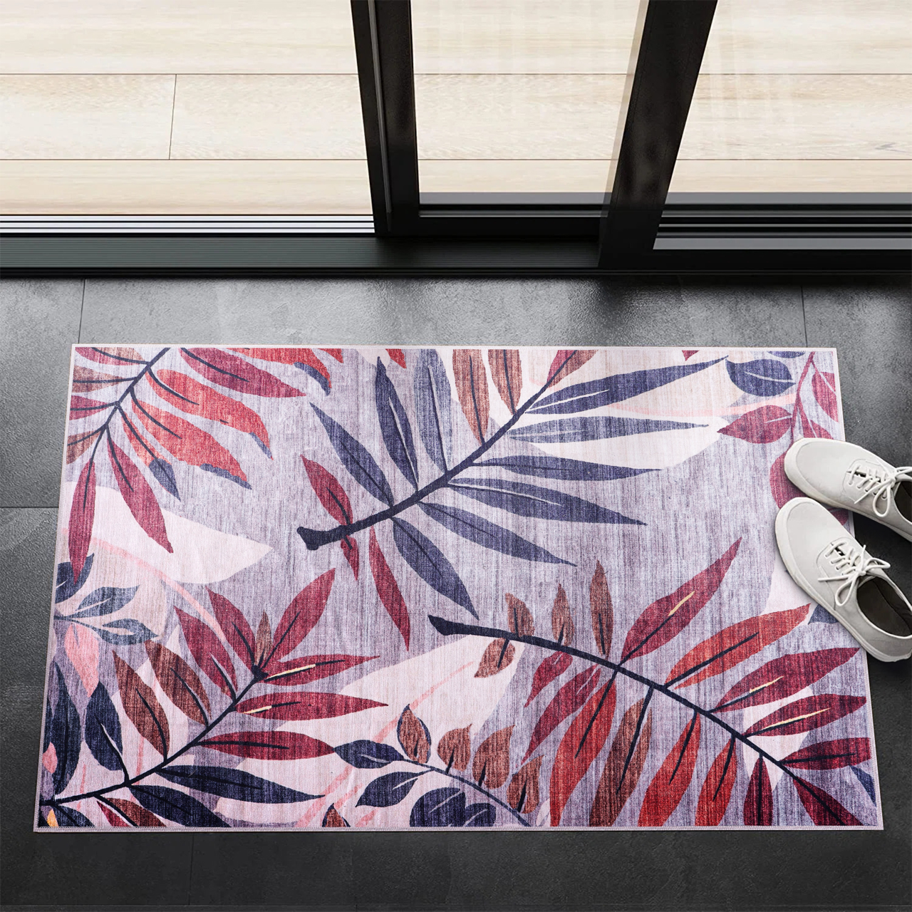 Netline Home Rugs Depot Modern Beige Floral Washable Rug Design 3001