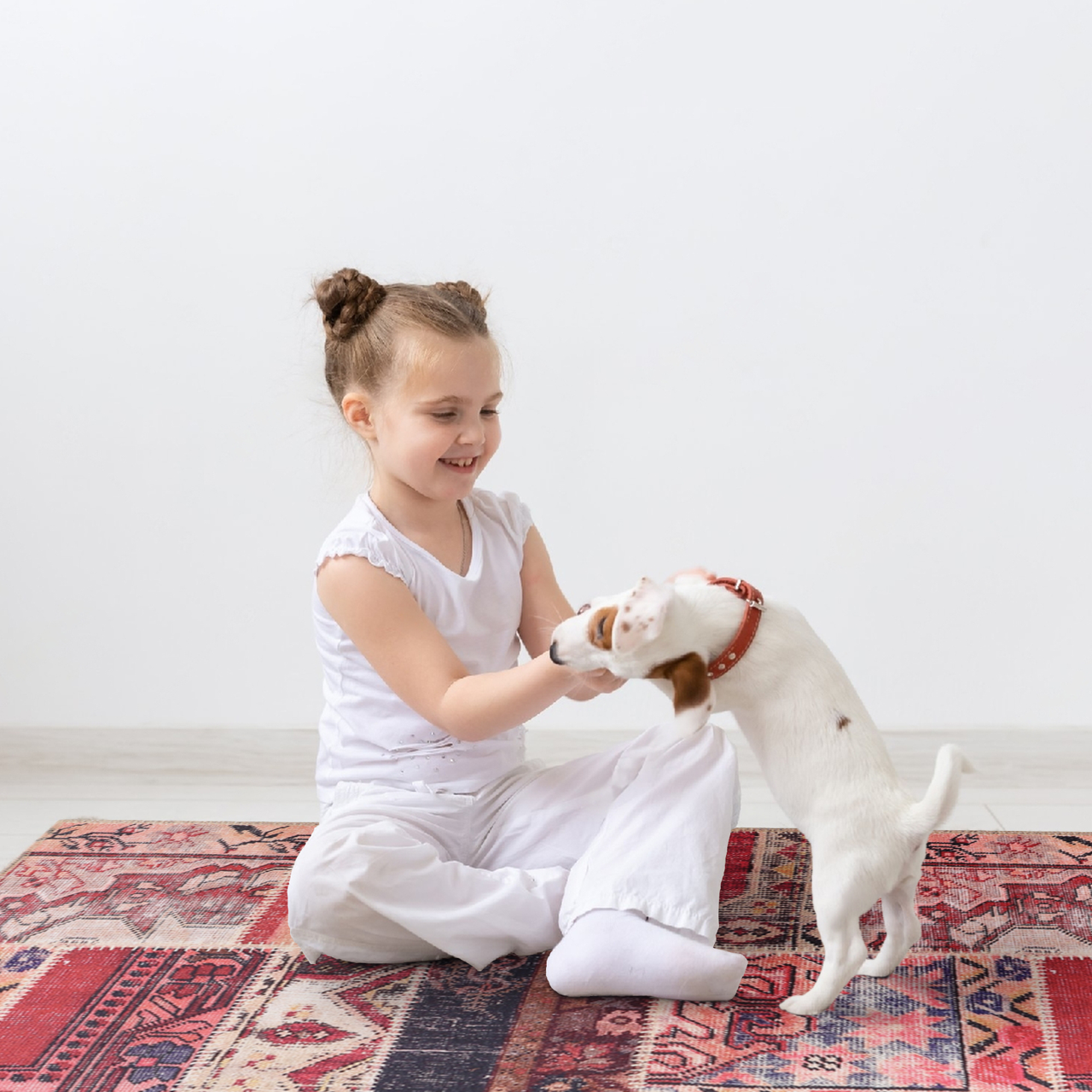 Netline Home Rugs Depot Kilim Red Medallion Patchwork Washable Rug Design 1306