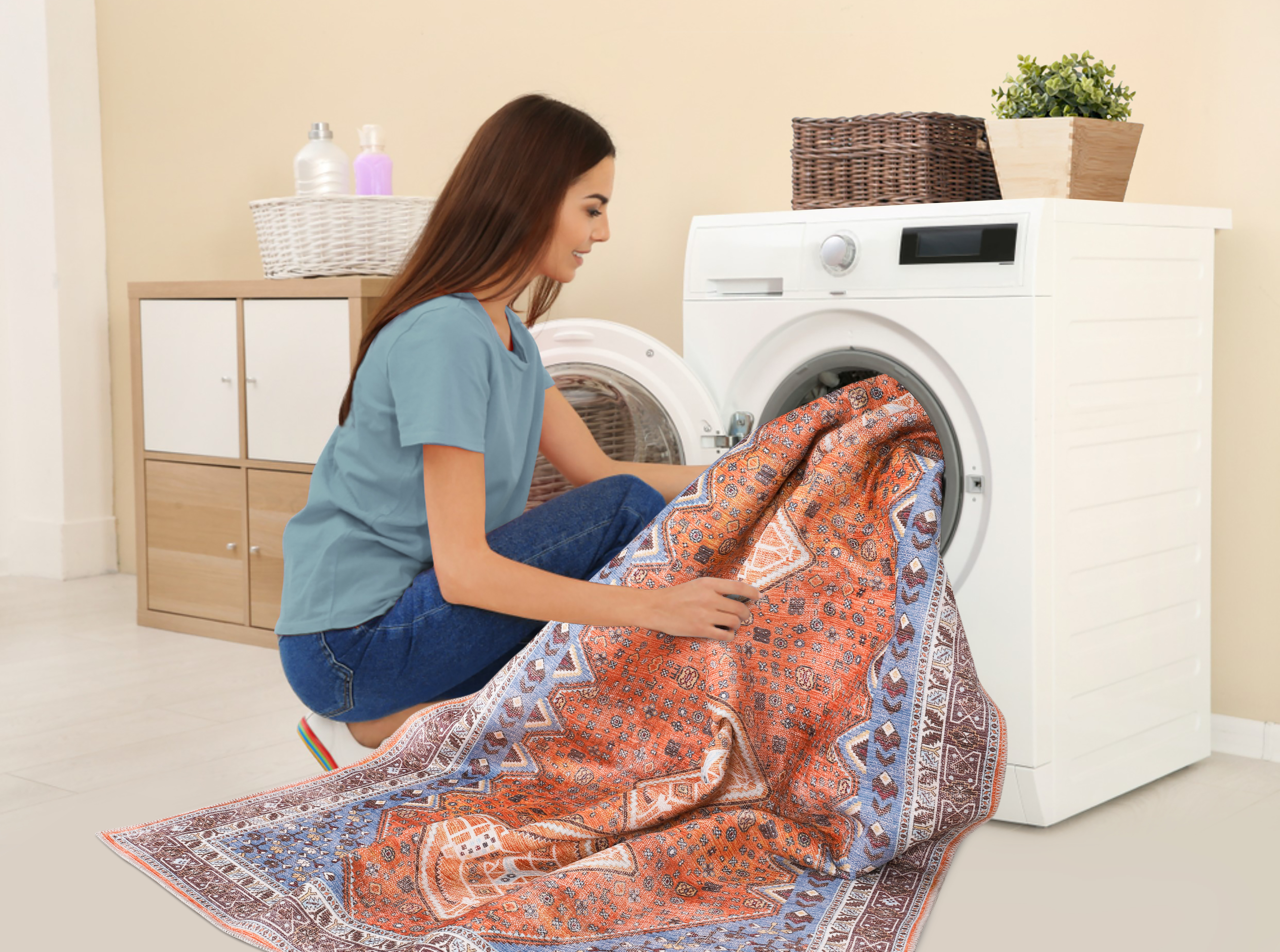 Netline Home Rugs Depot Tribal Multicolor Geometric Washable Rug Design R1