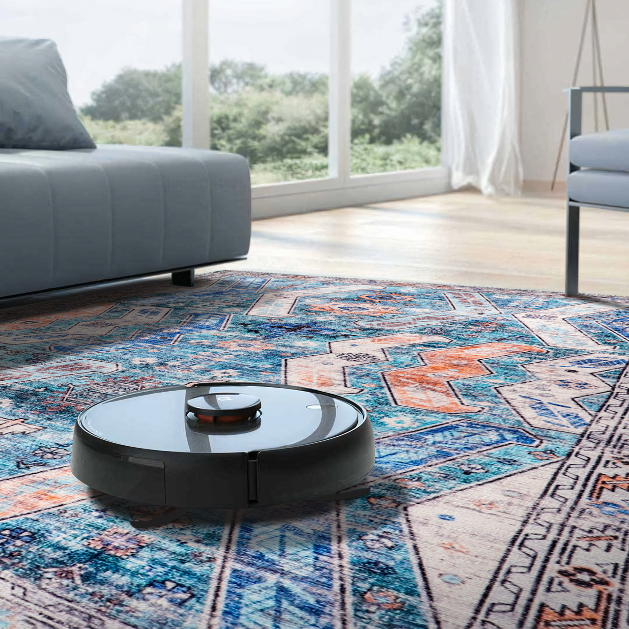 Netline Home Rugs Depot Ð Kilim Red Medallion Washable Rug Ð Design NL1015