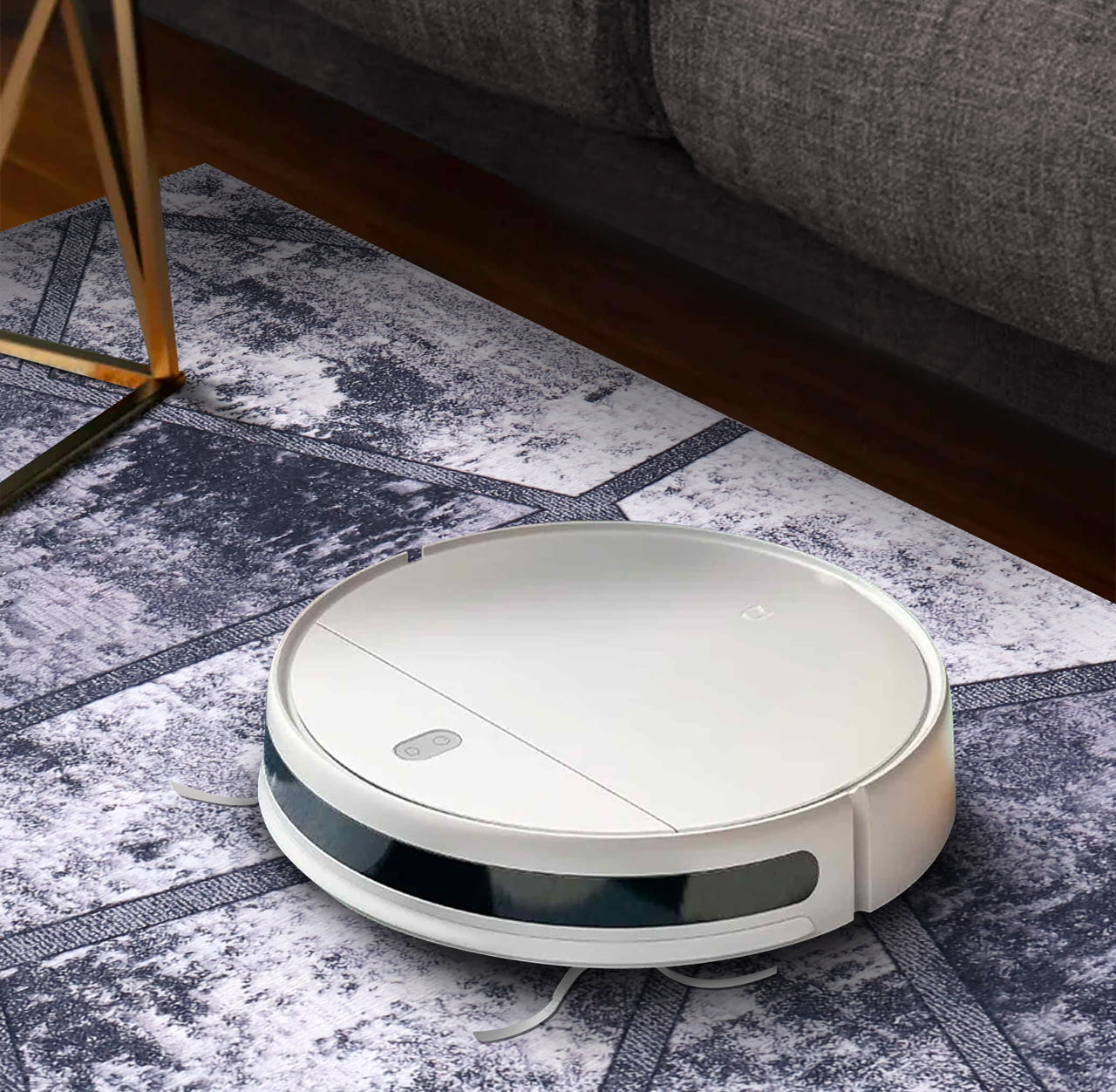 Netline Home Rugs Depot Geometric Black & White Patchwork Washable Rug Design 4001