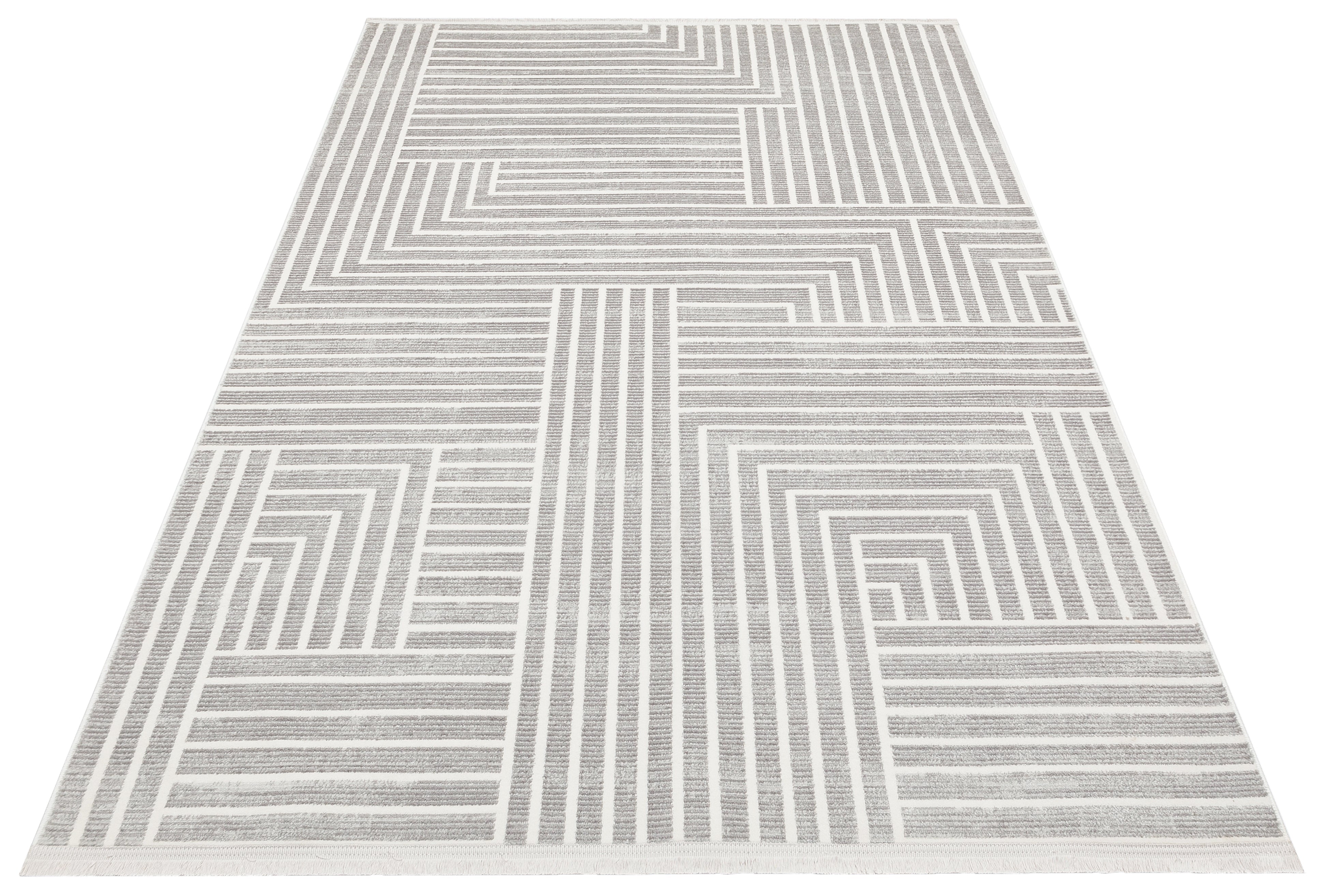 Tappeto moderno grigio Netline Home Rugs Depot Cunda CN015 – 100% acrilico, anti-pelucchi, facile da pulire, resistente | Camera da letto, studio, cameretta, ingresso