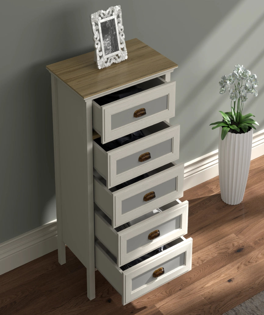 Alenya Premium Moonstone 5-Drawer Dresser - Moonstone Dresser Made in Turkey to Order for UK Bedroom Interiors - Moonstone dresser by Netline Home Interior