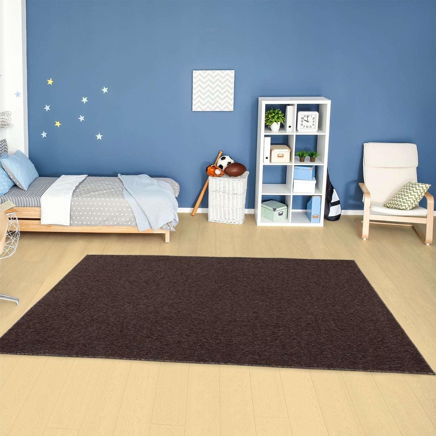 Flex Brown Low Pile Solid Rug