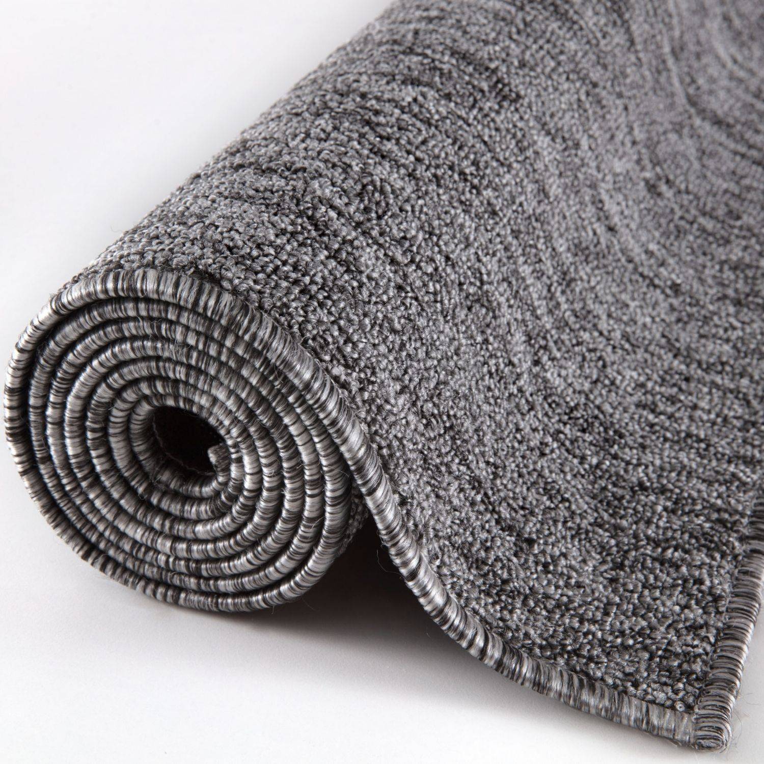 Flex Grey Low Pile Solid Rug