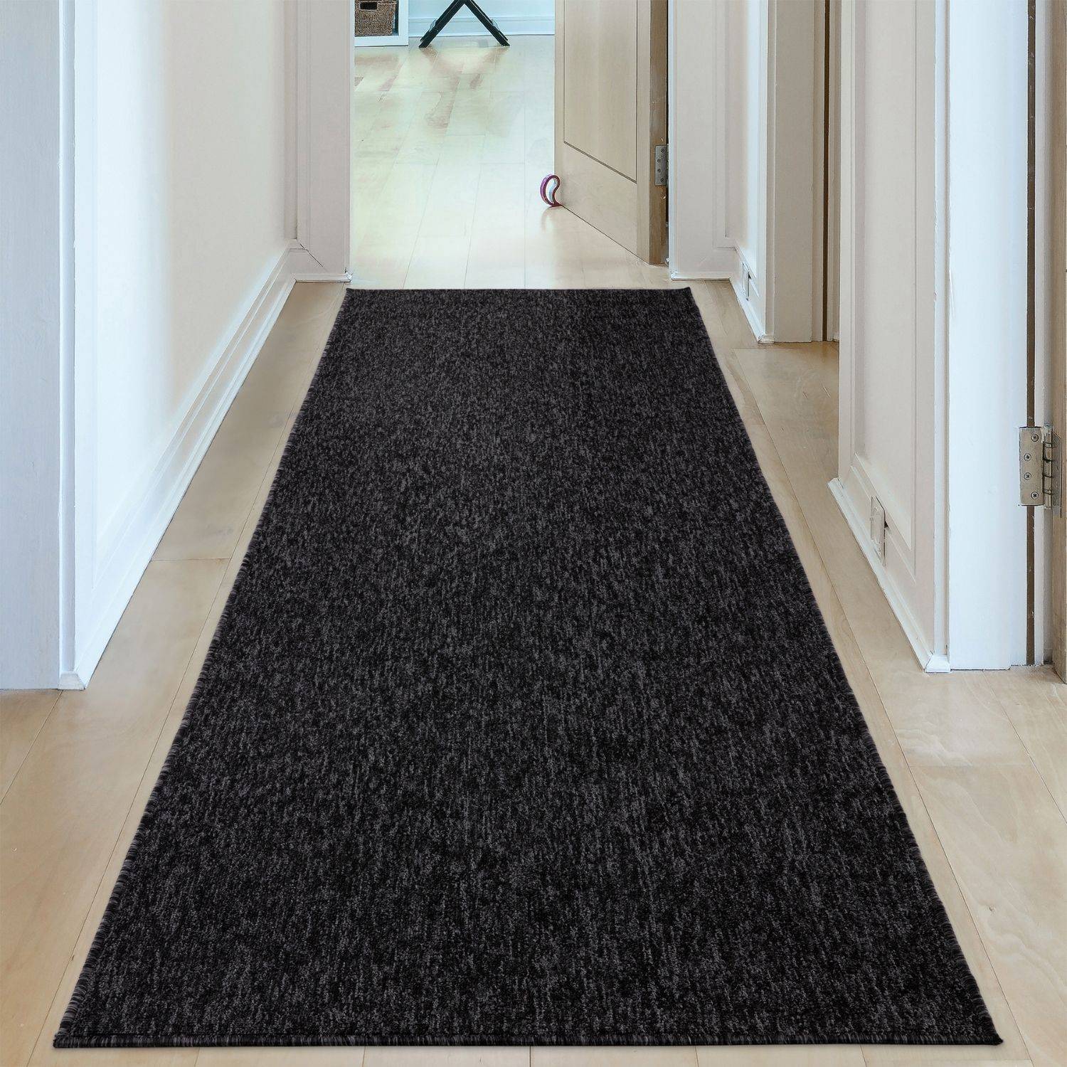 Flex Dark Grey Low Pile Solid Rug