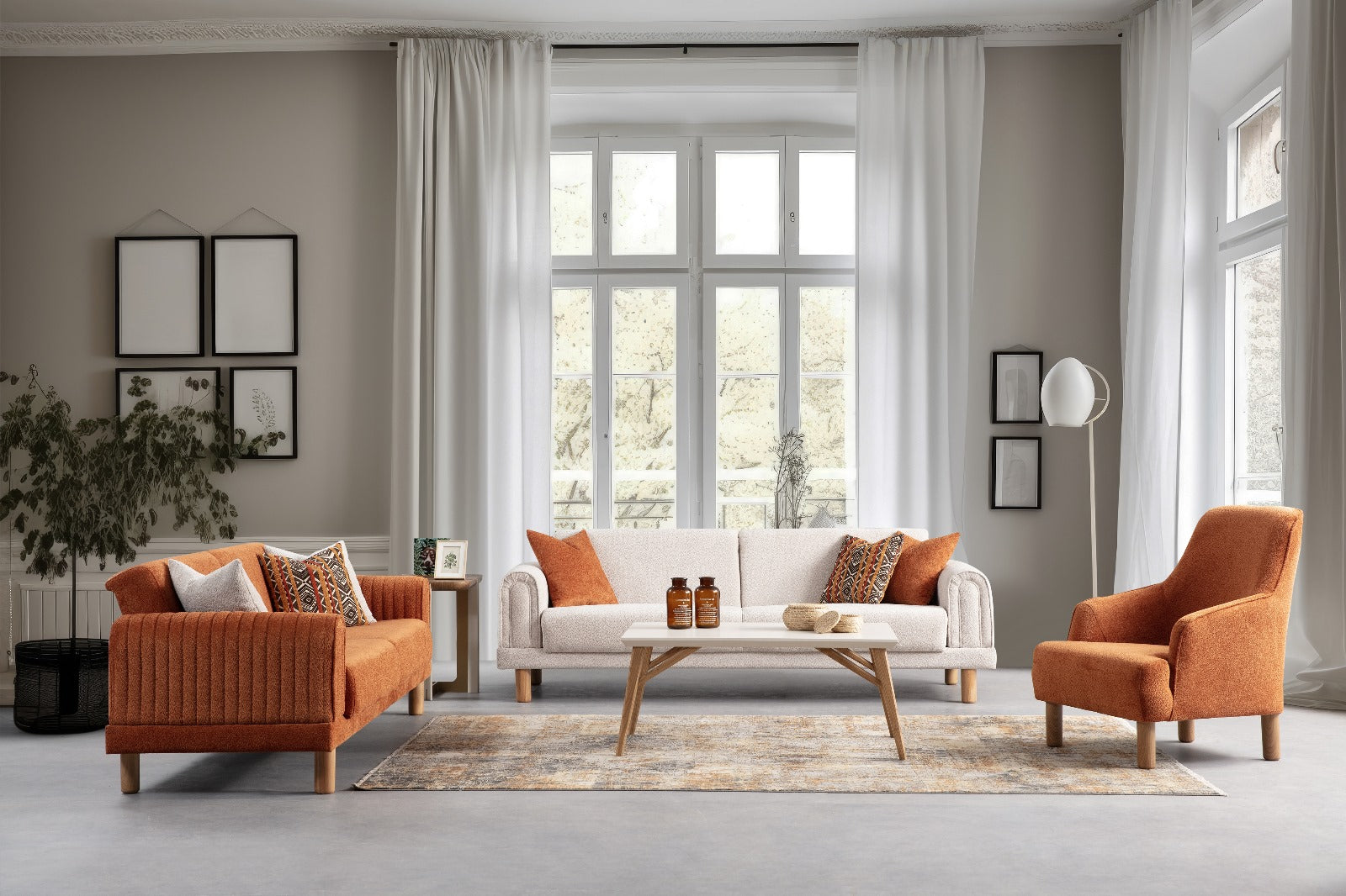 Modern Panama sofa set by Netline Home Interior in a living room setting with comfortable cushions and stylish design.
