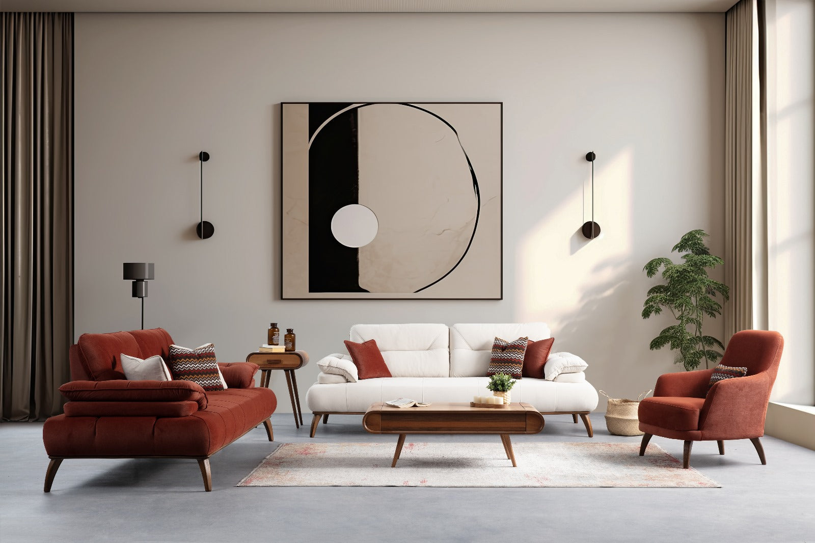 Latte Sofa Set by Netline Interiors