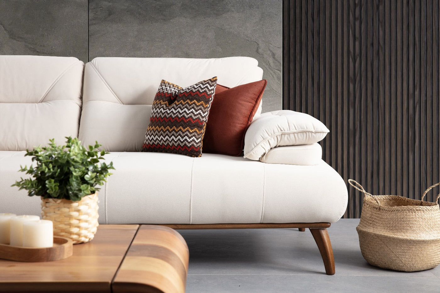 Latte 2 Seater Sofa by Netline Interiors