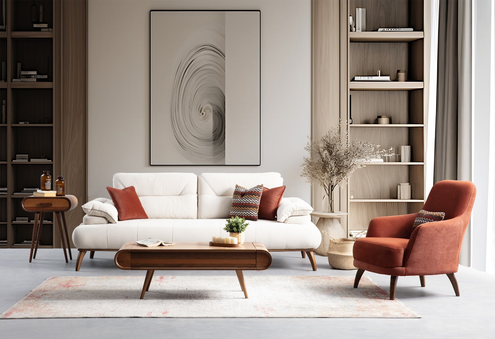 Latte Sofa Set by Netline Interiors
