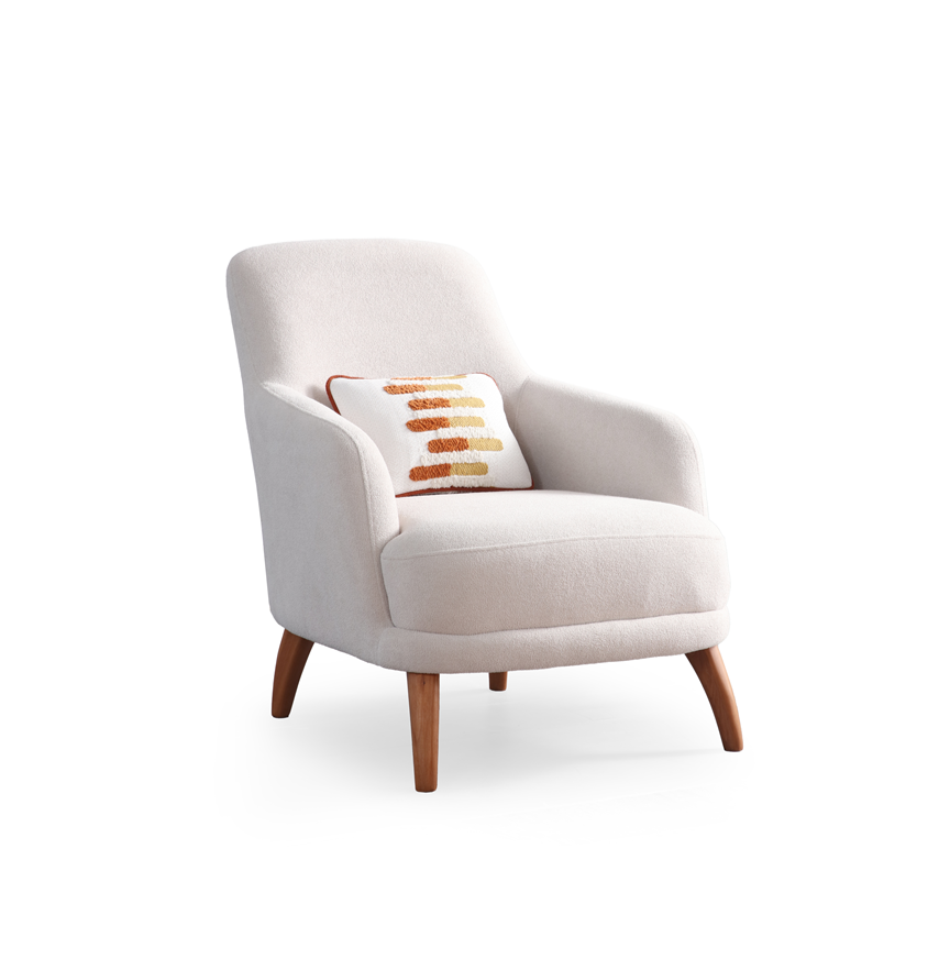 Netline Home Interior Bosna armchair with plush upholstery and modern design for comfortable accent seating in living rooms.