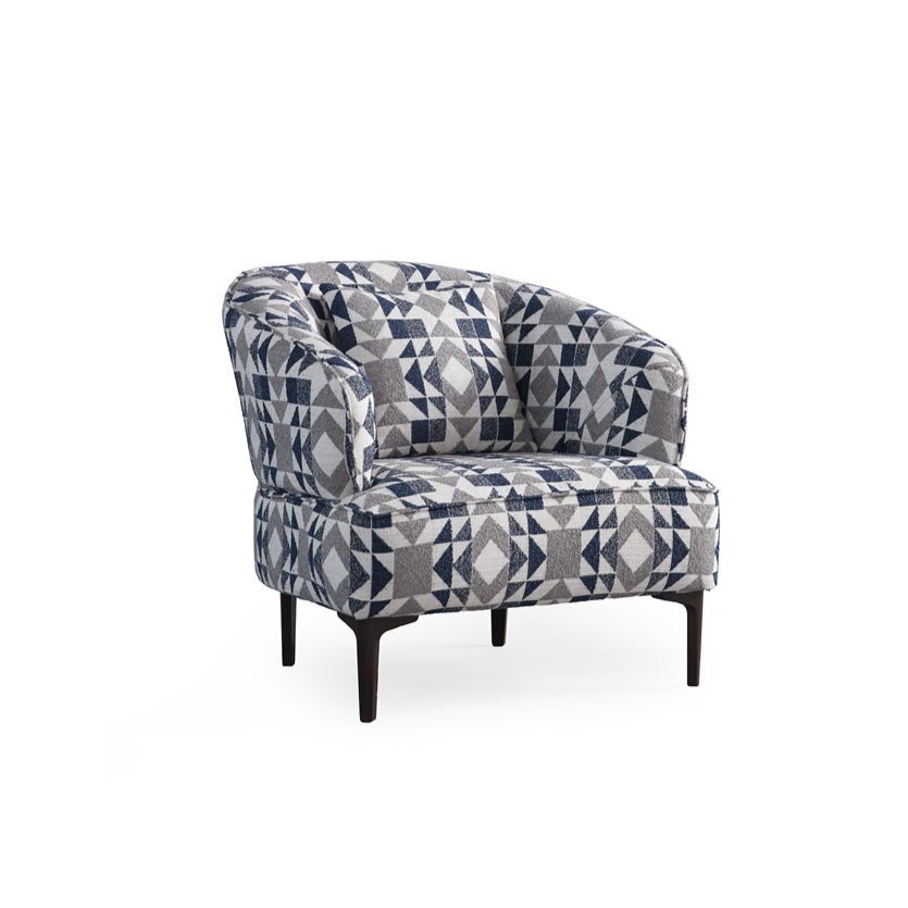 Netline Home Interior Sofya armchair with plush upholstery and modern design for comfortable accent seating in living rooms.
