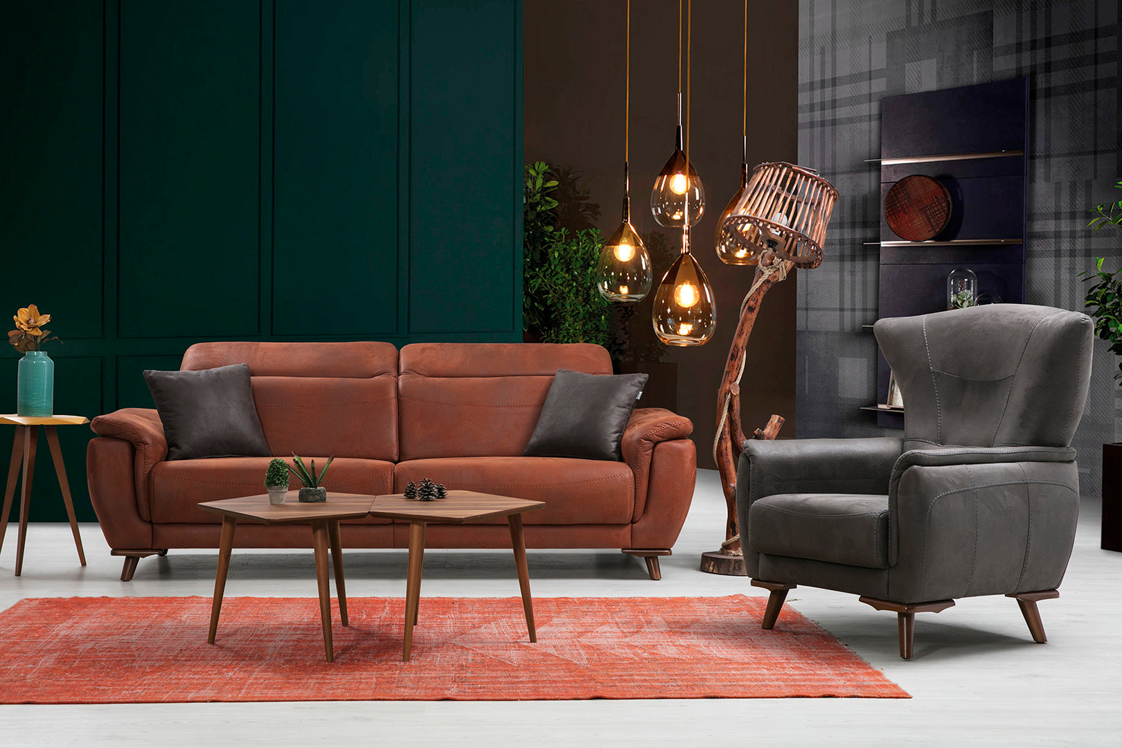 Netline Home Interior Armani recliner sofa set showing plush, comfortable recliner sofas designed for everyday relaxation.