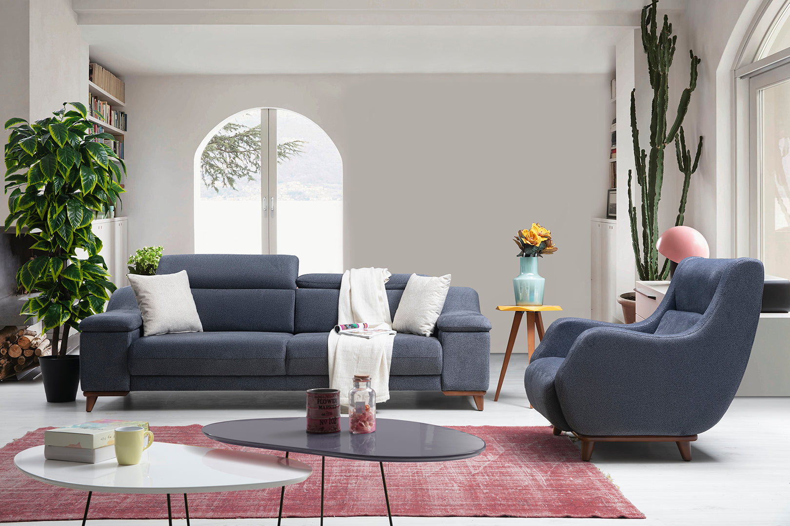 Netline Home Interior Mustang recliner sofa set with plush cushions and modern design, perfect for relaxed everyday comfort.
