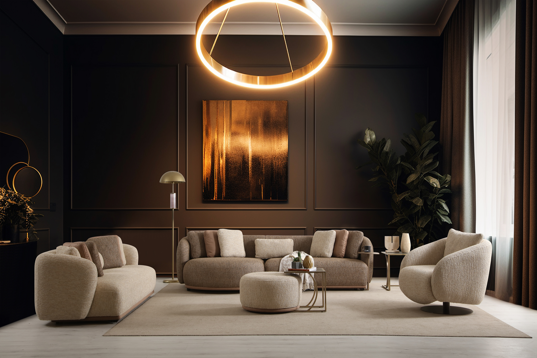 Modern Matiz Vision sofa set by Netline Home Interior featuring plush cushions and sleek design for stylish living room comfort.