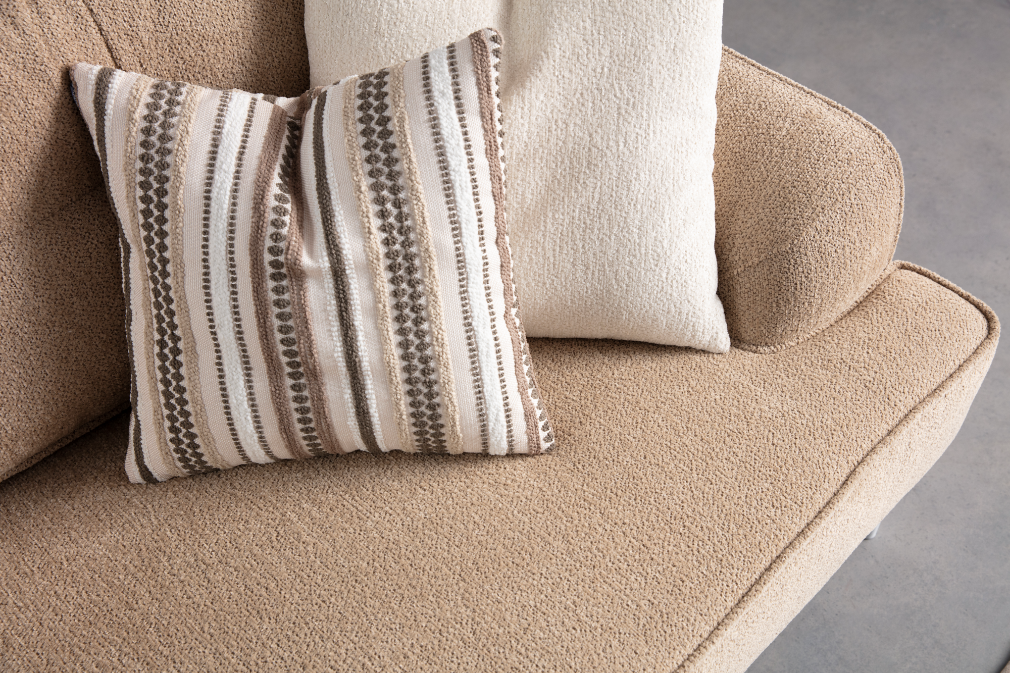 Netline Home Interior Sonya 3 Seater Sofa with plush cushions and modern design, ideal for stylish everyday comfort.