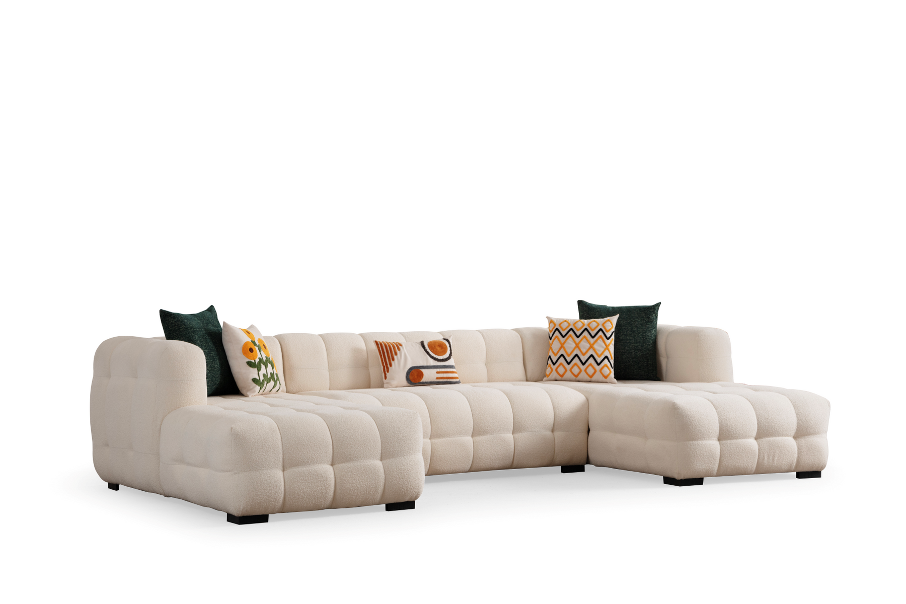 Estanze U-Shape Sleeper Corner Sofa (SG) by Netline Interiors