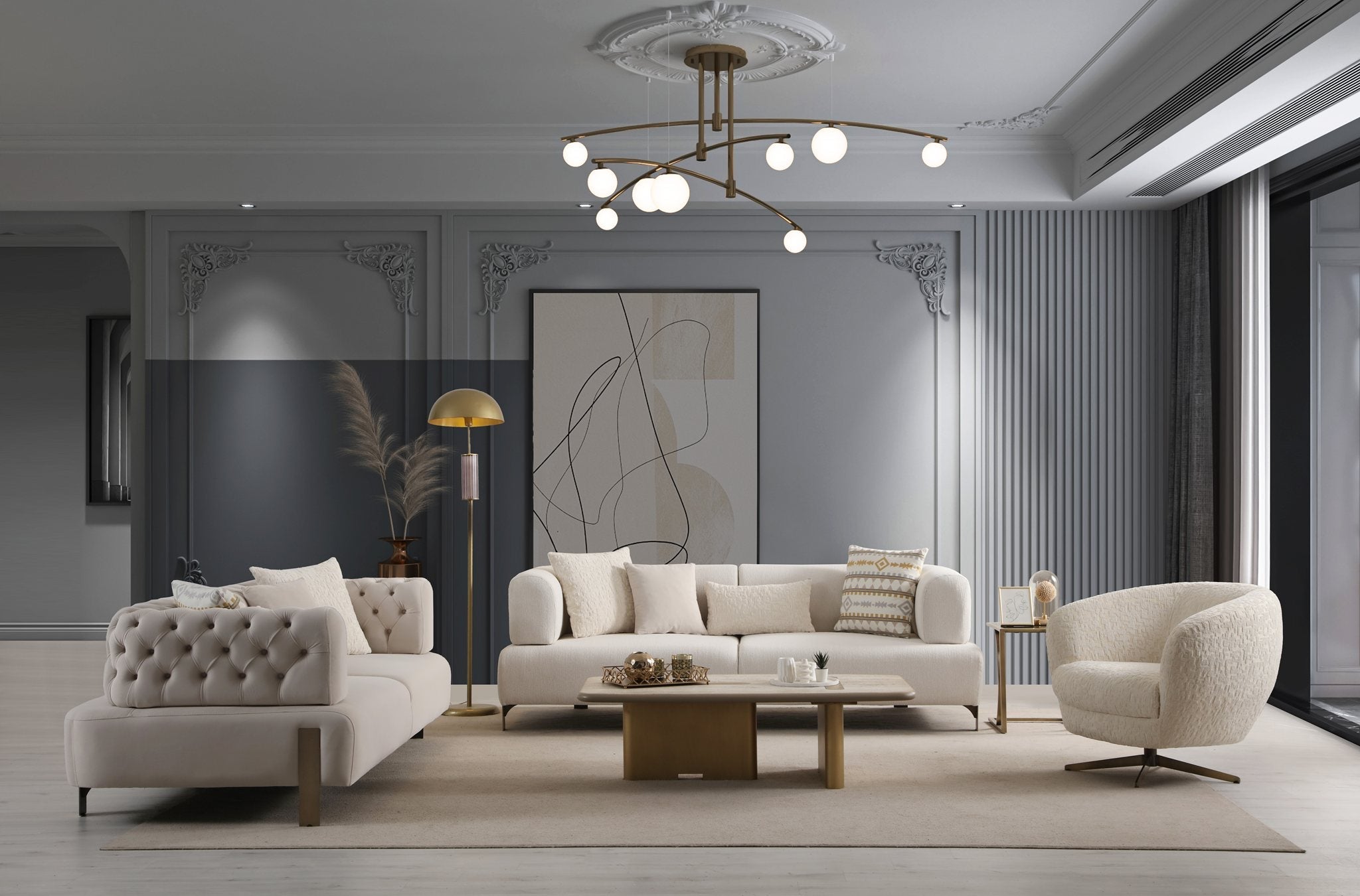 Netline Home Cratos Antique Sofa Bed Set