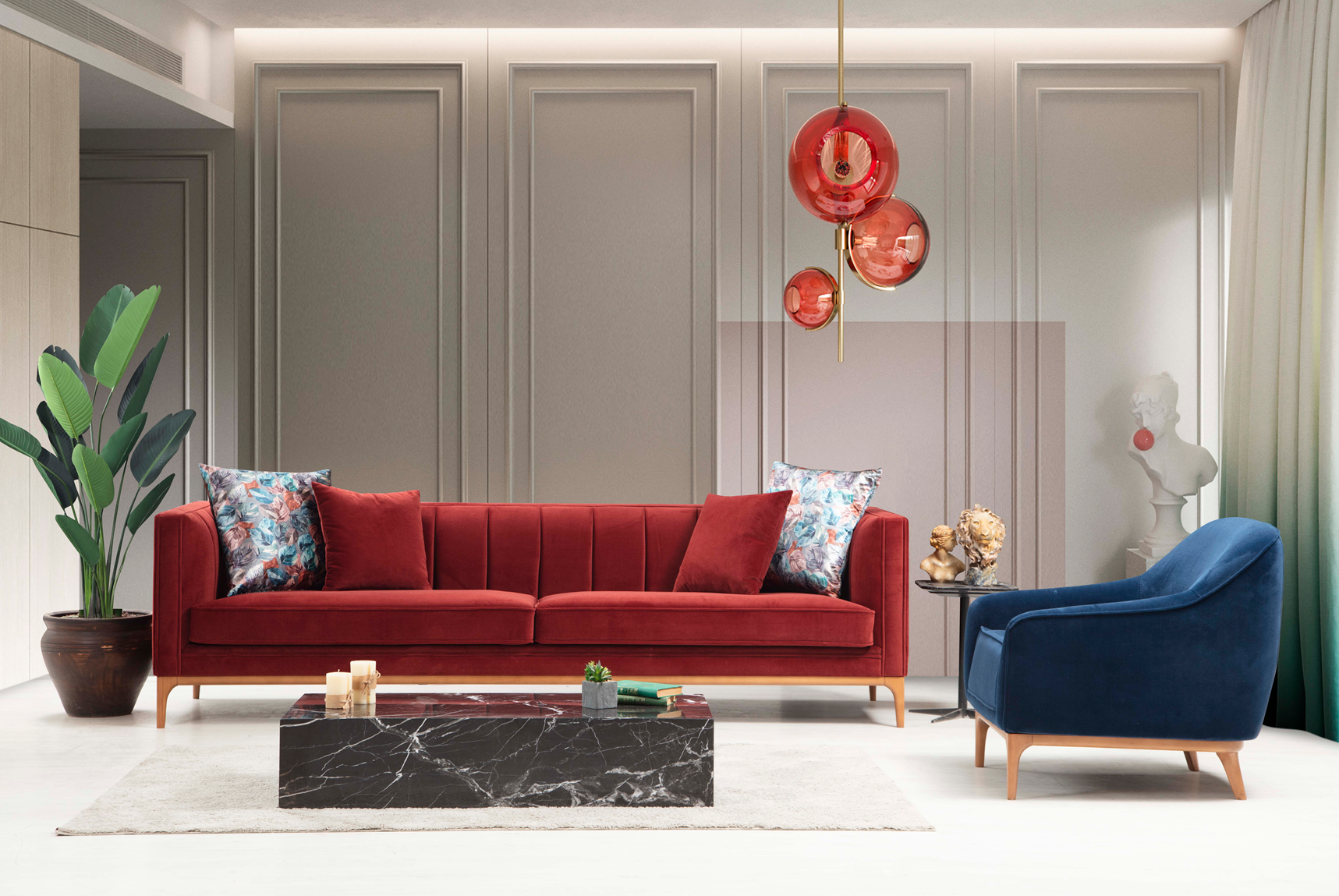 Amada Sofa Set - Modern Living Room Comfort