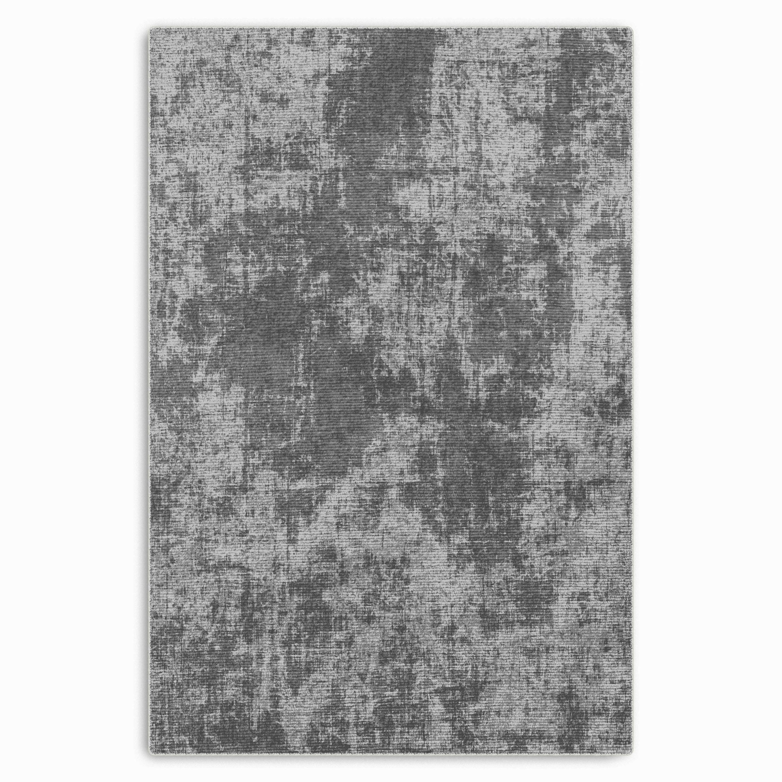 Netline Home Gray Silver Modern Machine Washable Chenille Rug Design NH7117 - Hilltop Photoshoot - Netline Home