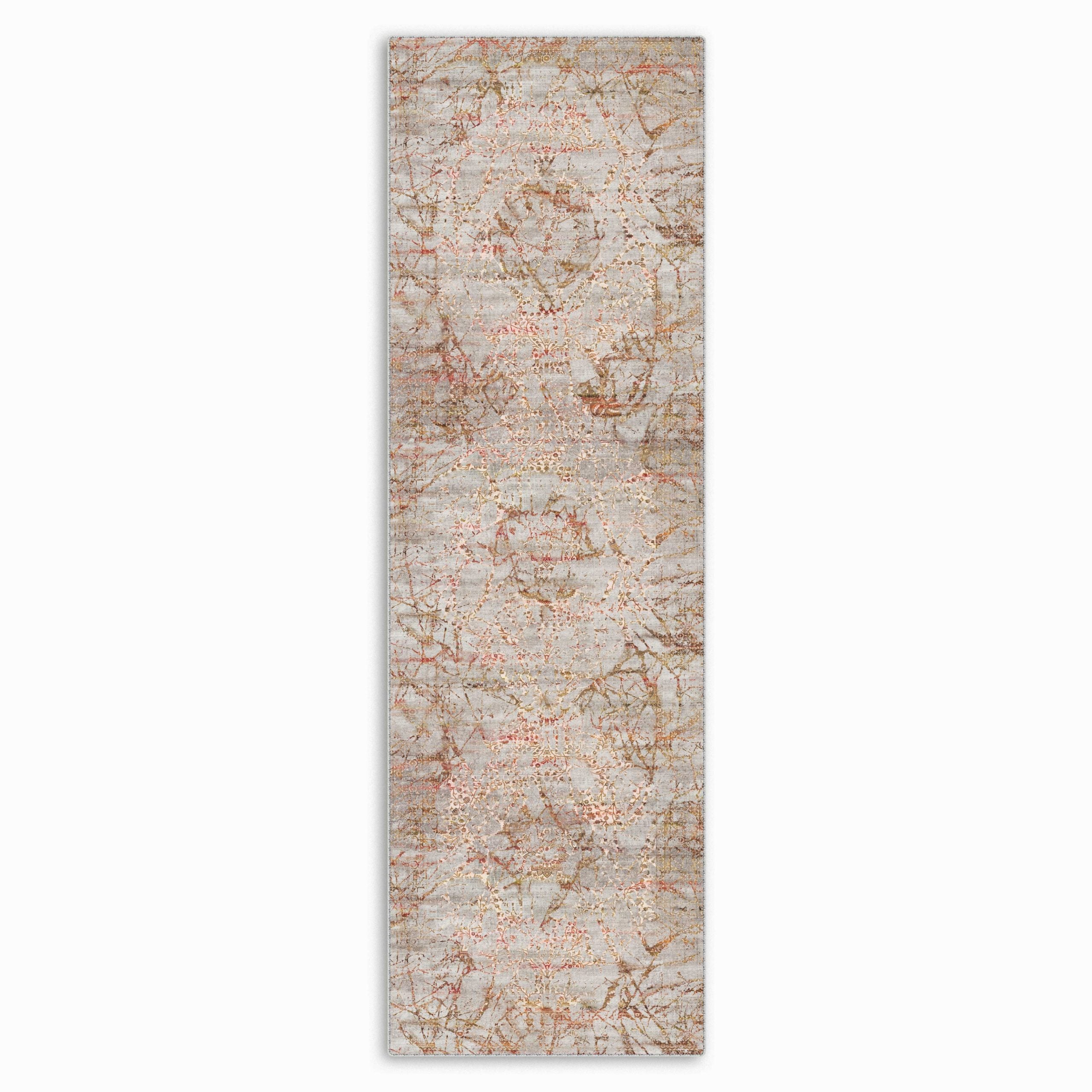 Netline Home Orange Terracotta Classic Vintage Machine Washable Chenille Rug Design 2200-01 - Gallery Image 4 - Netline Home