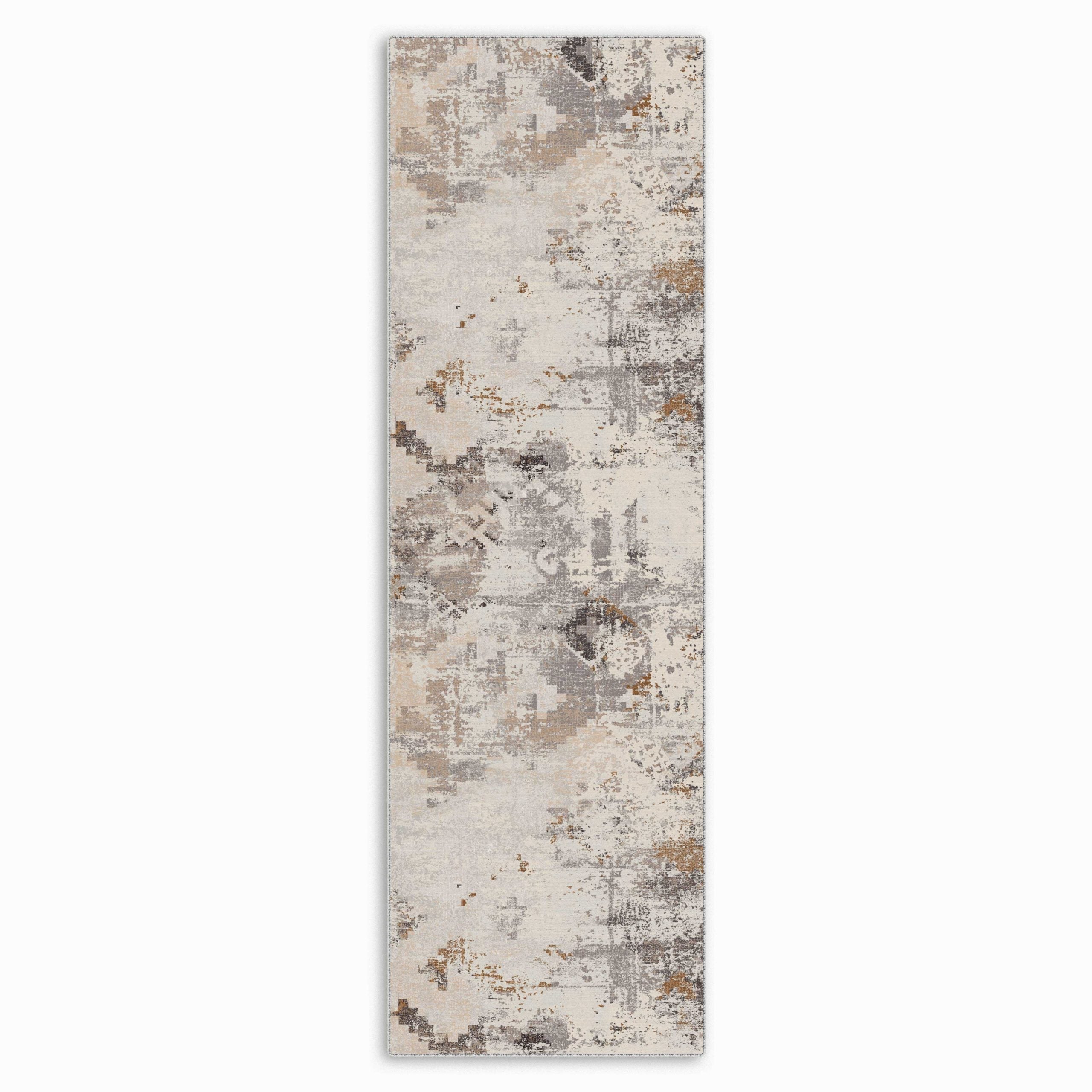 Netline Home Mink Brown Ethnic Vintage Machine Washable Chenille Rug Design NH7122 - Gallery Image 4 - Netline Home