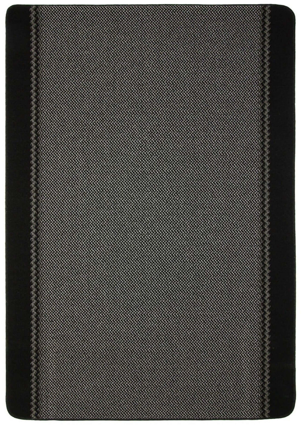 Washable Bordered Black Rug – 116Bl