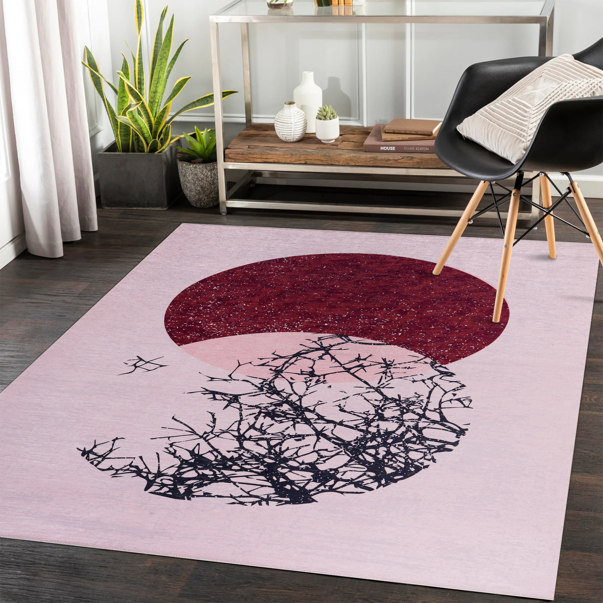 Netline Home Rugs Depot - Geometric Black & White Patchwork Washable Rug, Design NL1003