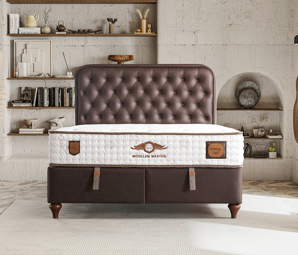 Woollen Master Base & Headboard by Netline Interiors