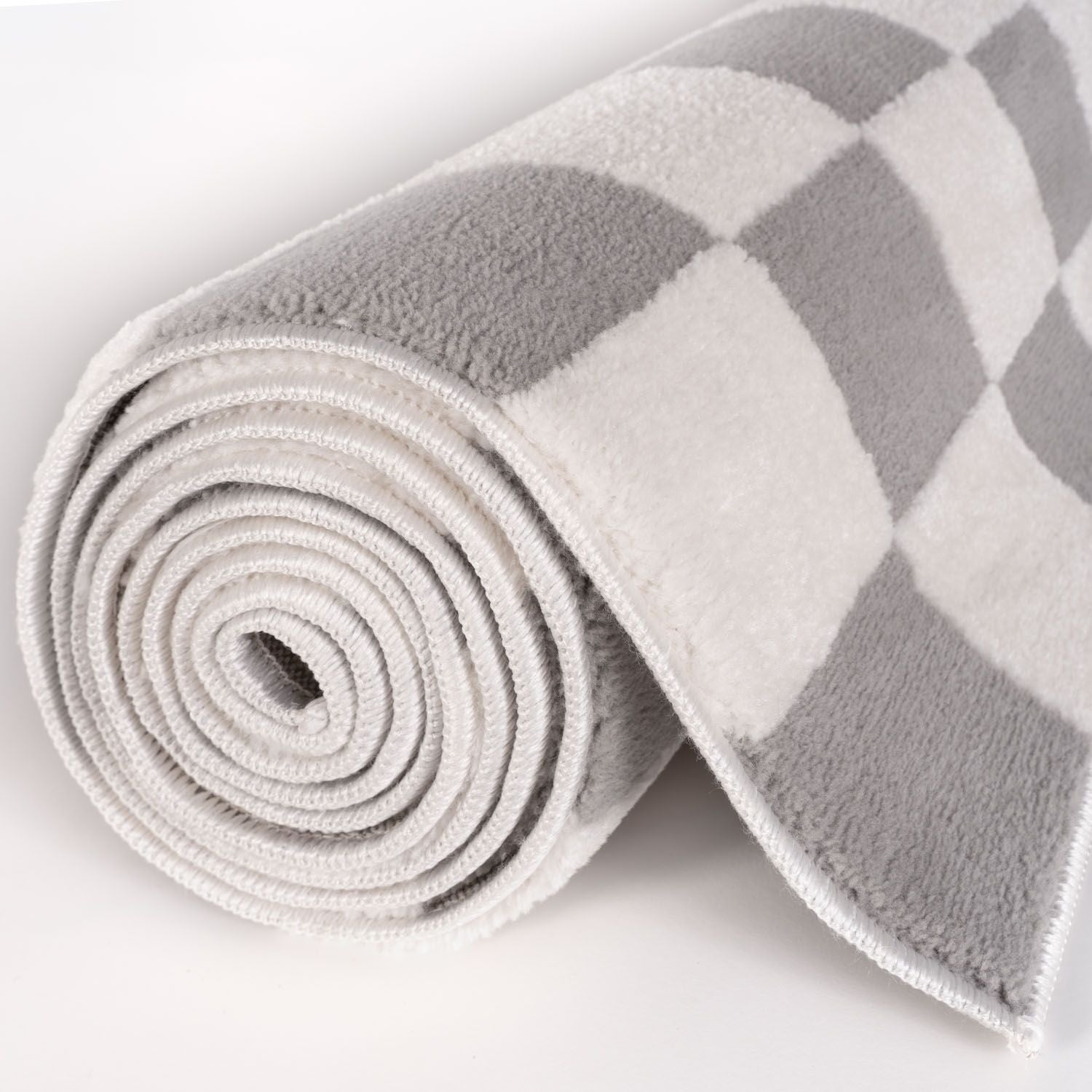 Loft Checkerboard Grey Rug