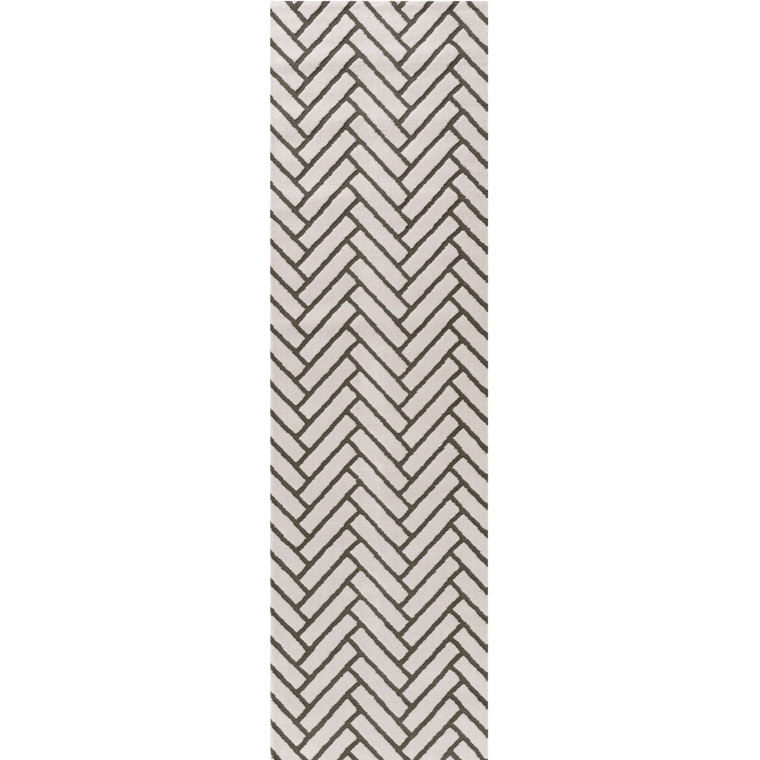 Loft Chevron Green Rug