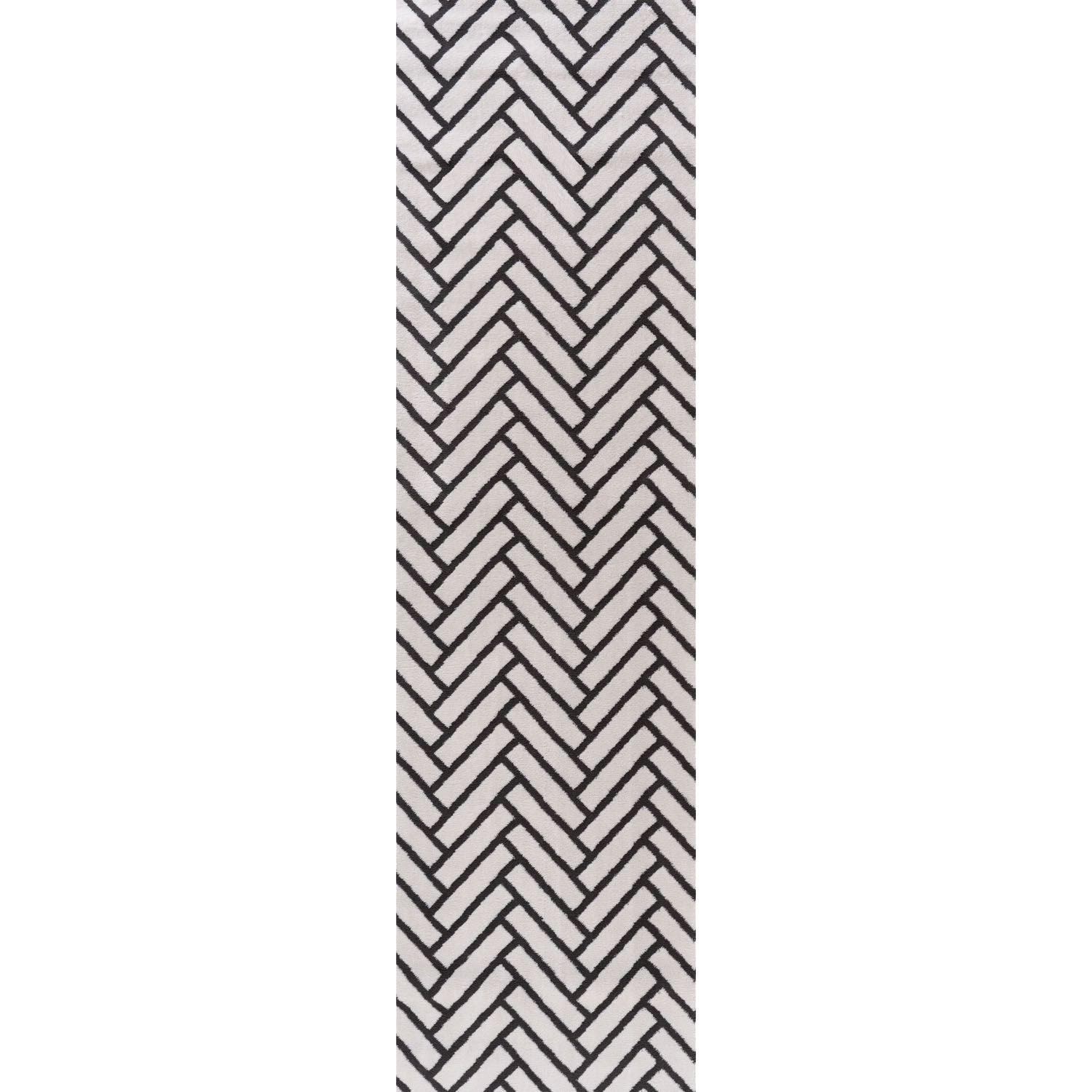 Loft Chevron Dark Grey Rug