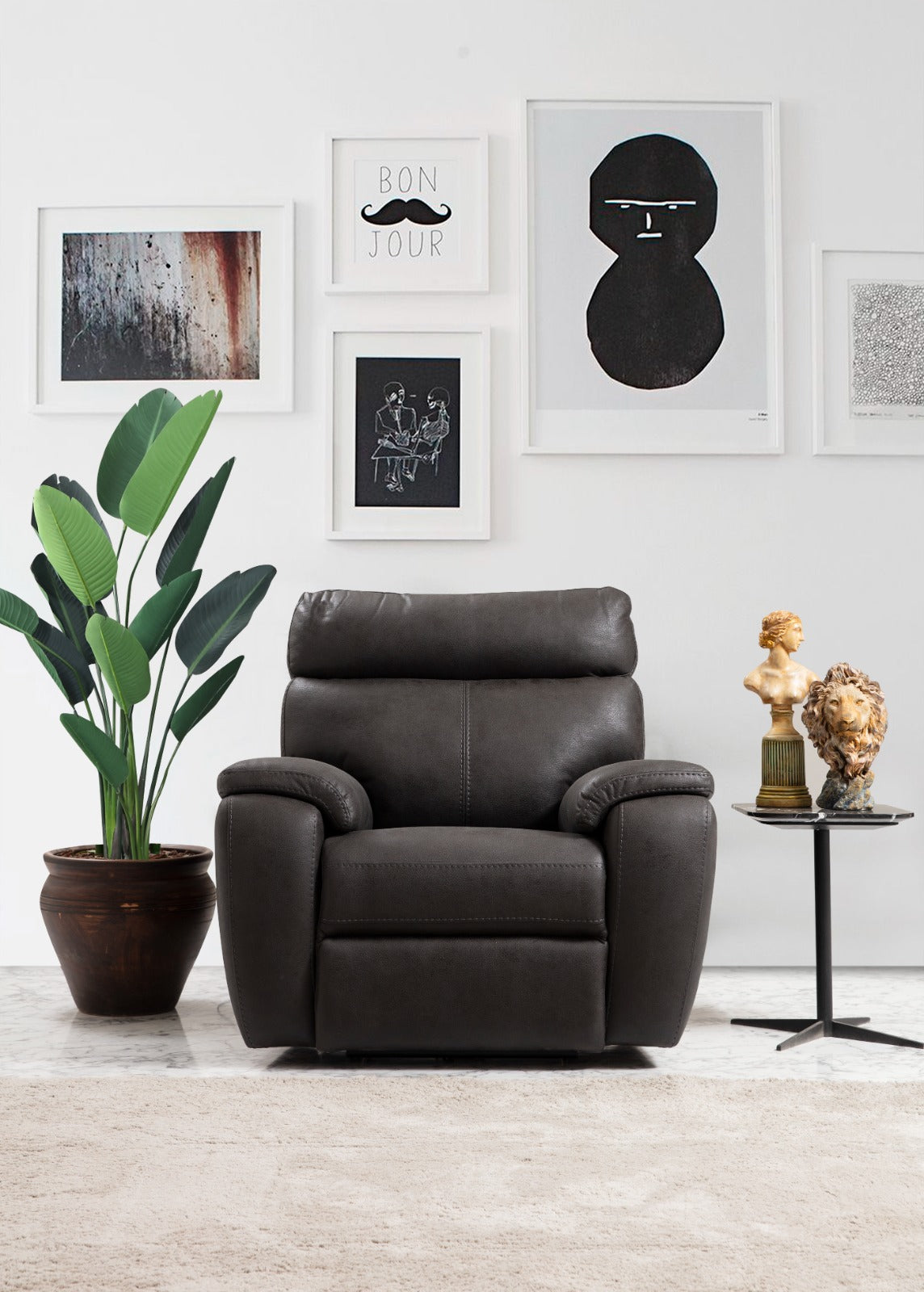 Maximo Power Recliner sofa by Netline Home Interior, featuring plush cushioning and a sleek design for relaxed everyday comfort.