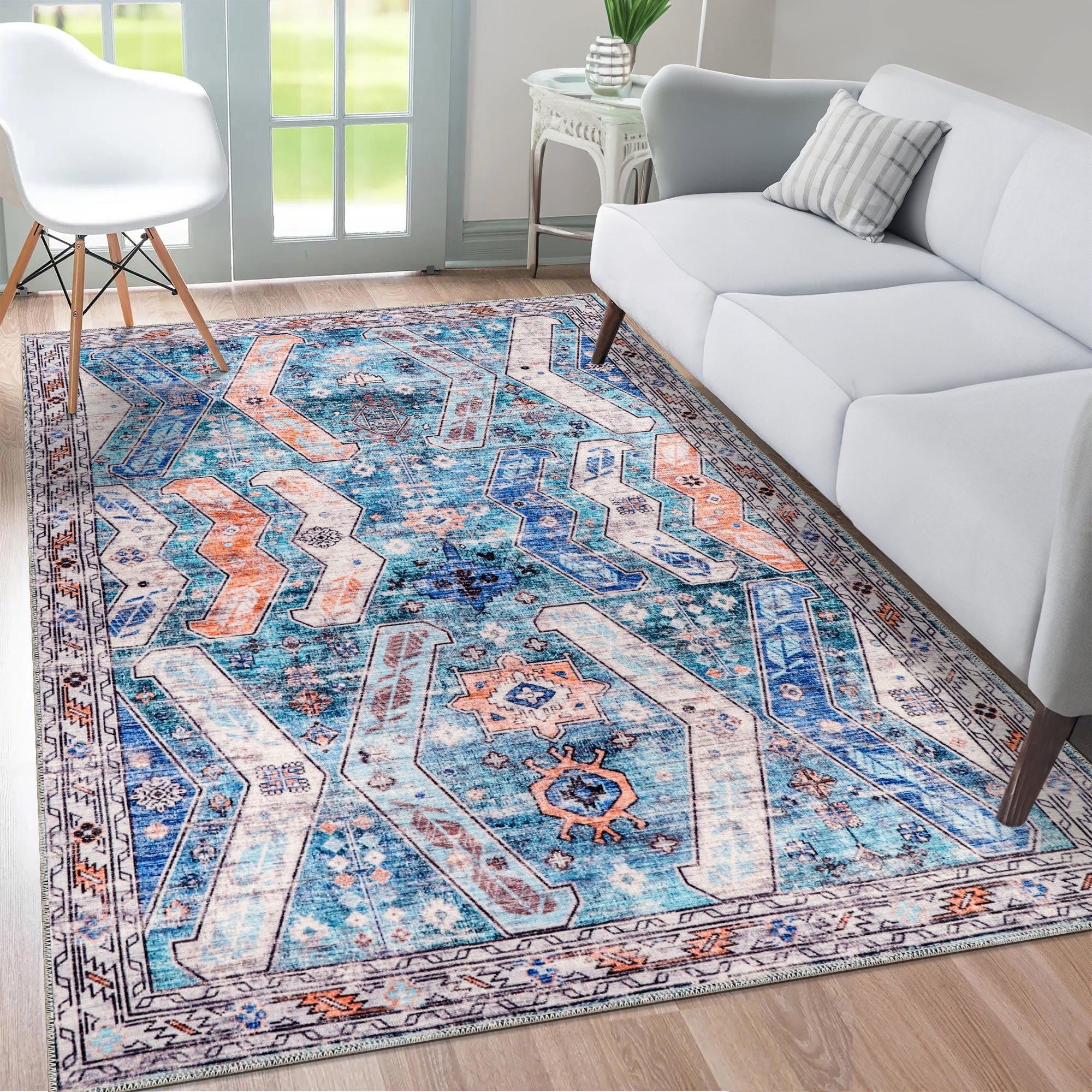 Netline Home Rugs Depot Ð Kilim Red Medallion Washable Rug Ð Design NL1015