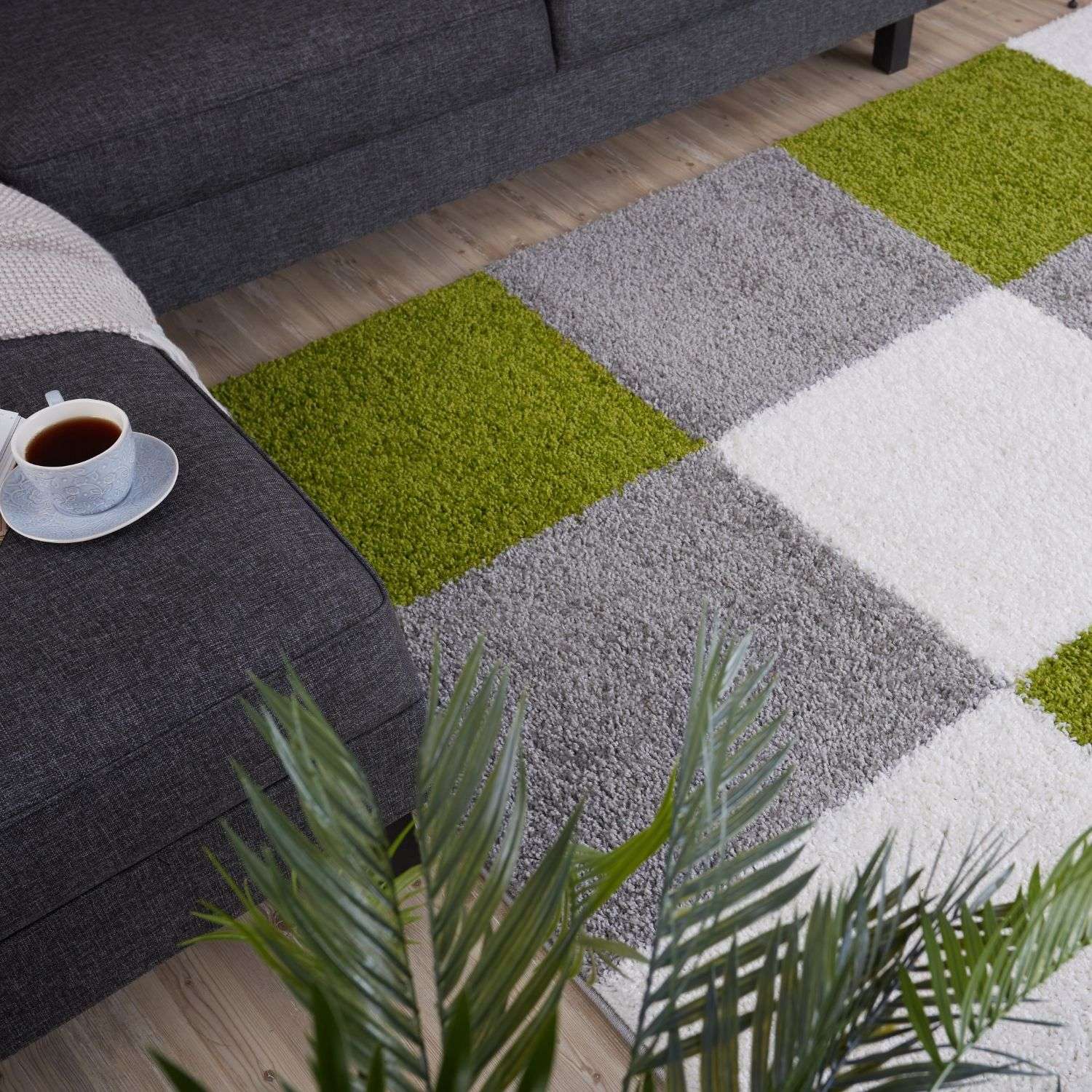 Myshaggy Geometric Green Rug