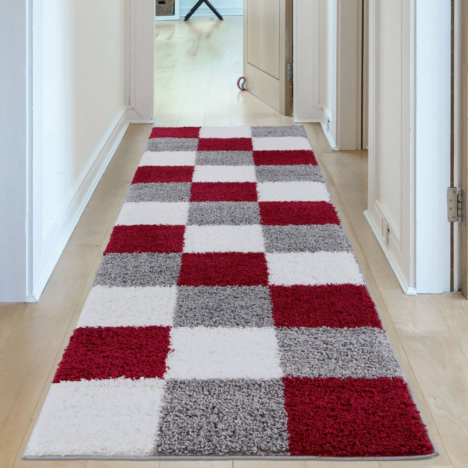 Myshaggy Geometric Red Rug