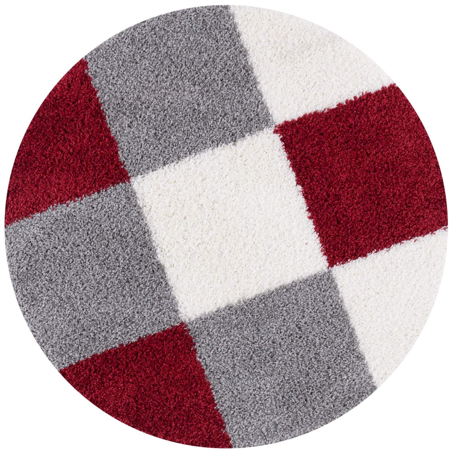 Myshaggy Geometric Red Rug