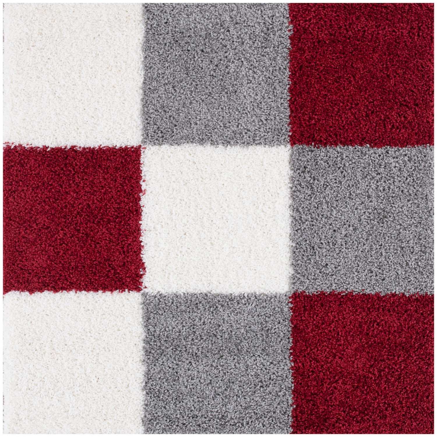 Myshaggy Geometric Red Rug