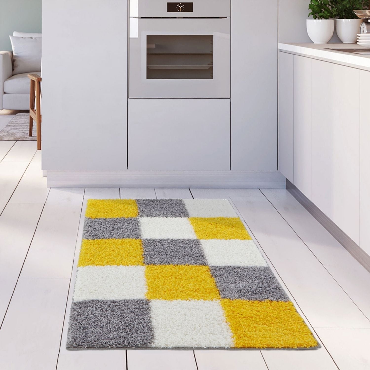 Myshaggy Geometric Yellow Rug
