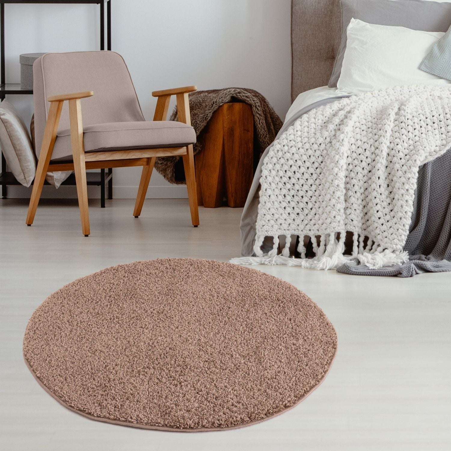 Myshaggy Solid Beige Rug
