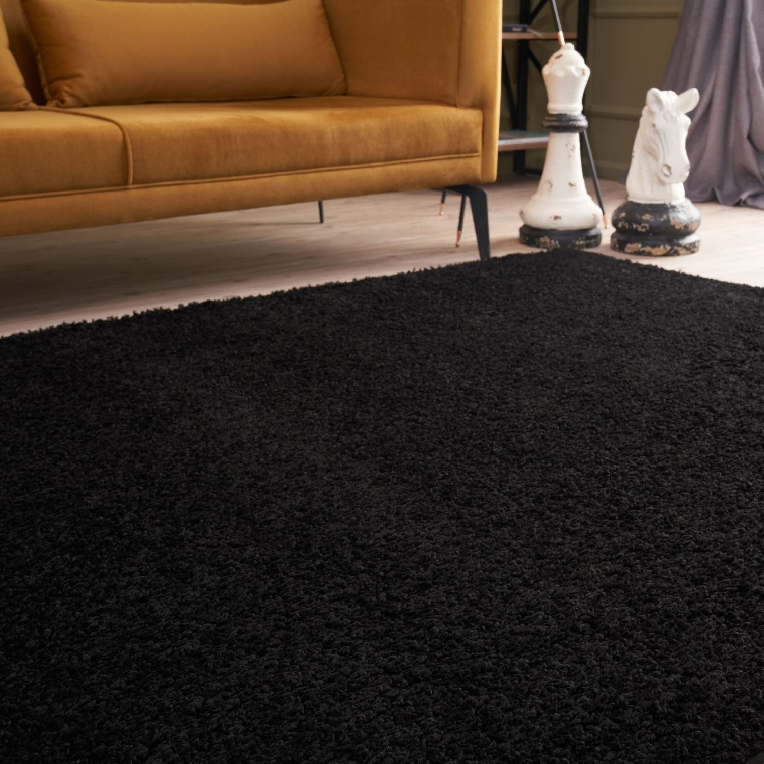 Myshaggy Solid Black Rug