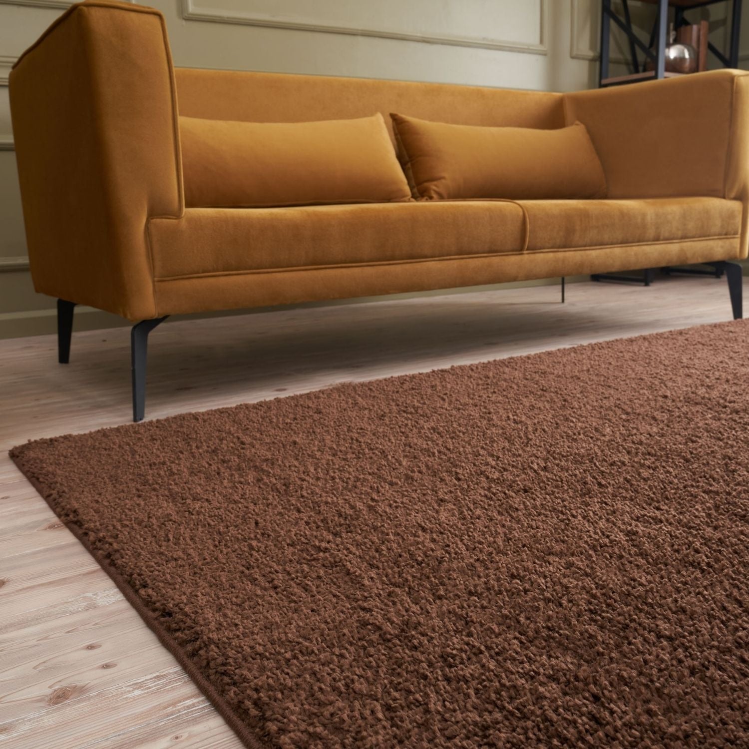 Myshaggy Solid Brown Rug