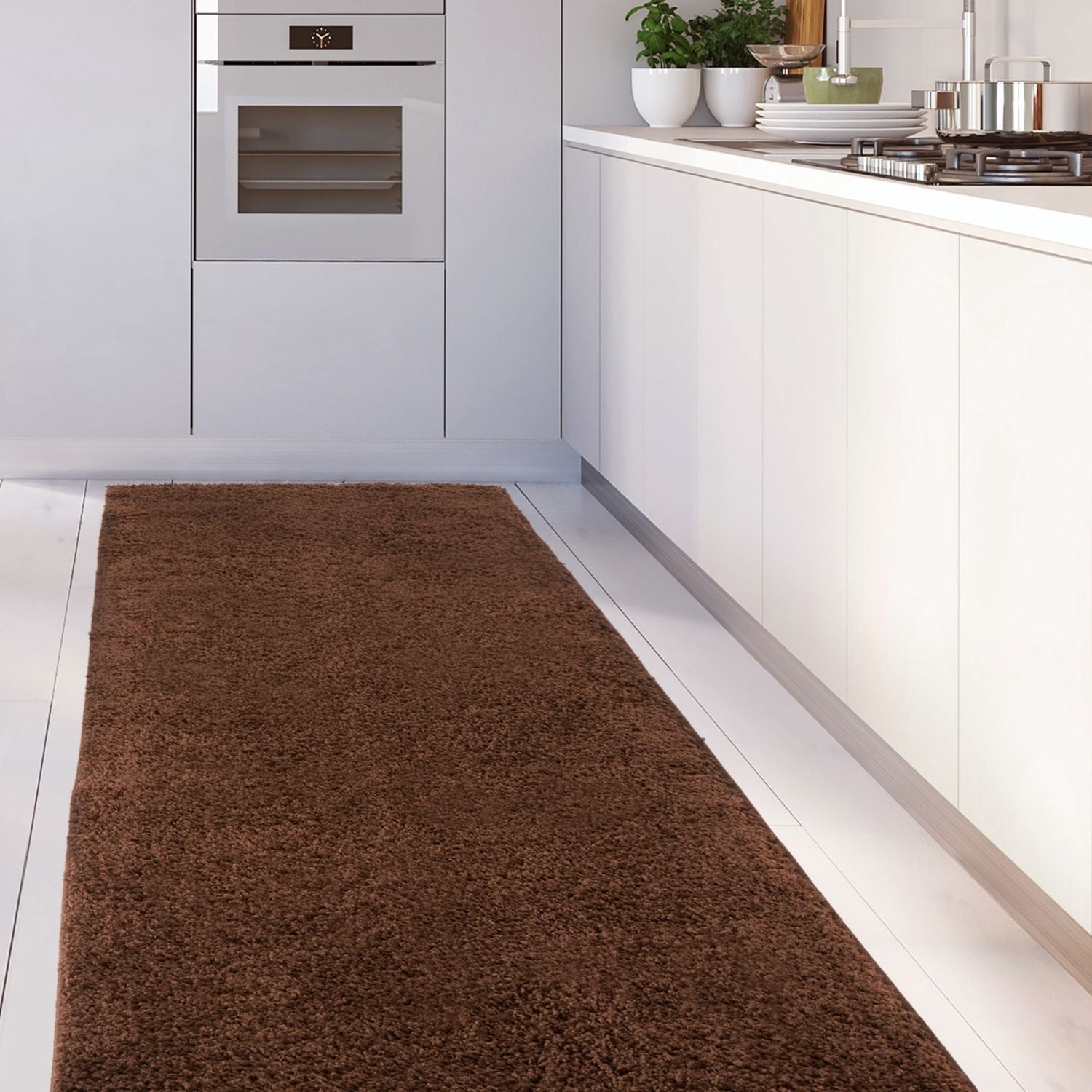Myshaggy Solid Brown Rug
