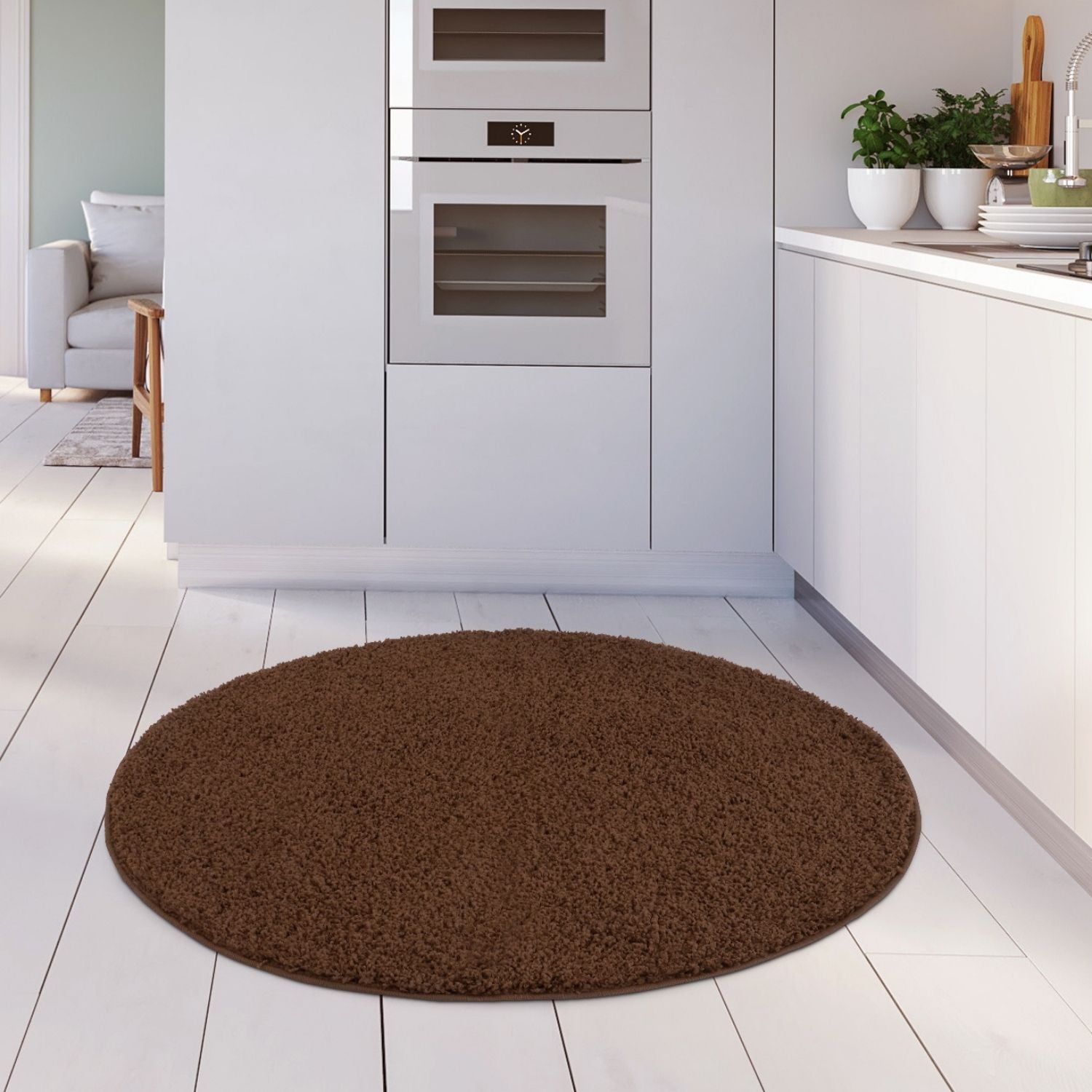 Myshaggy Solid Brown Rug