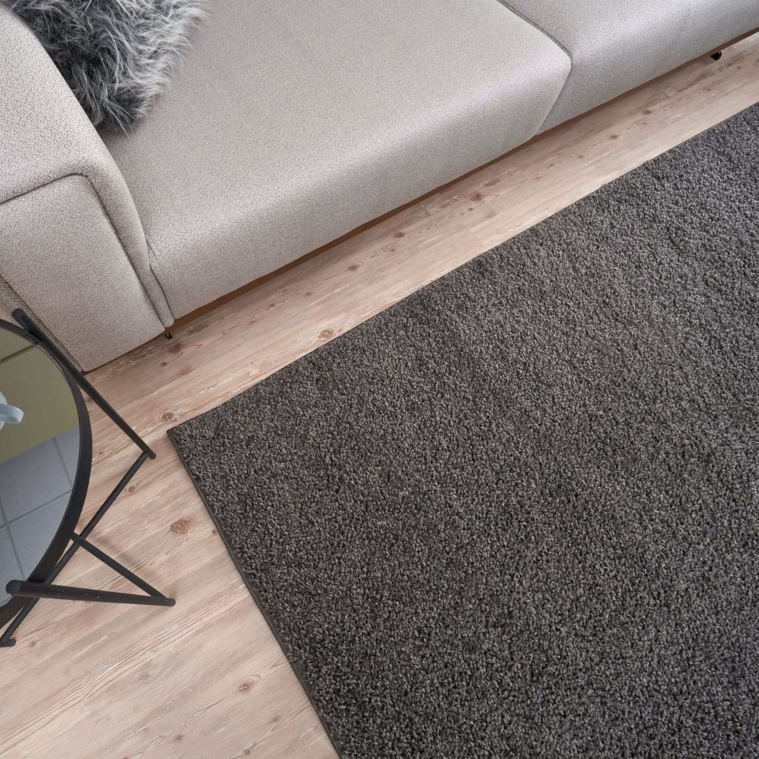 Myshaggy Solid Dark Grey Rug
