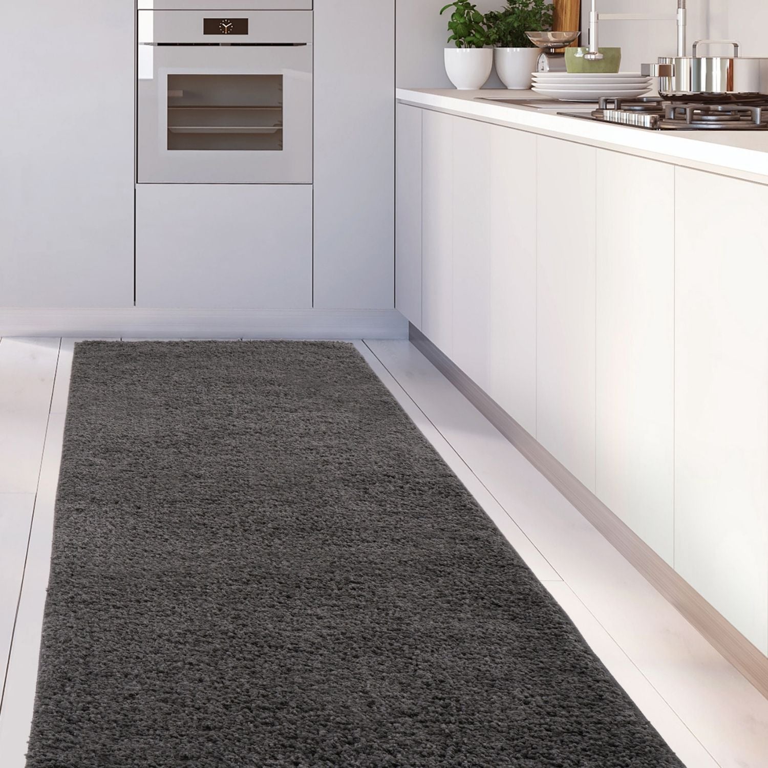 Myshaggy Solid Dark Grey Rug